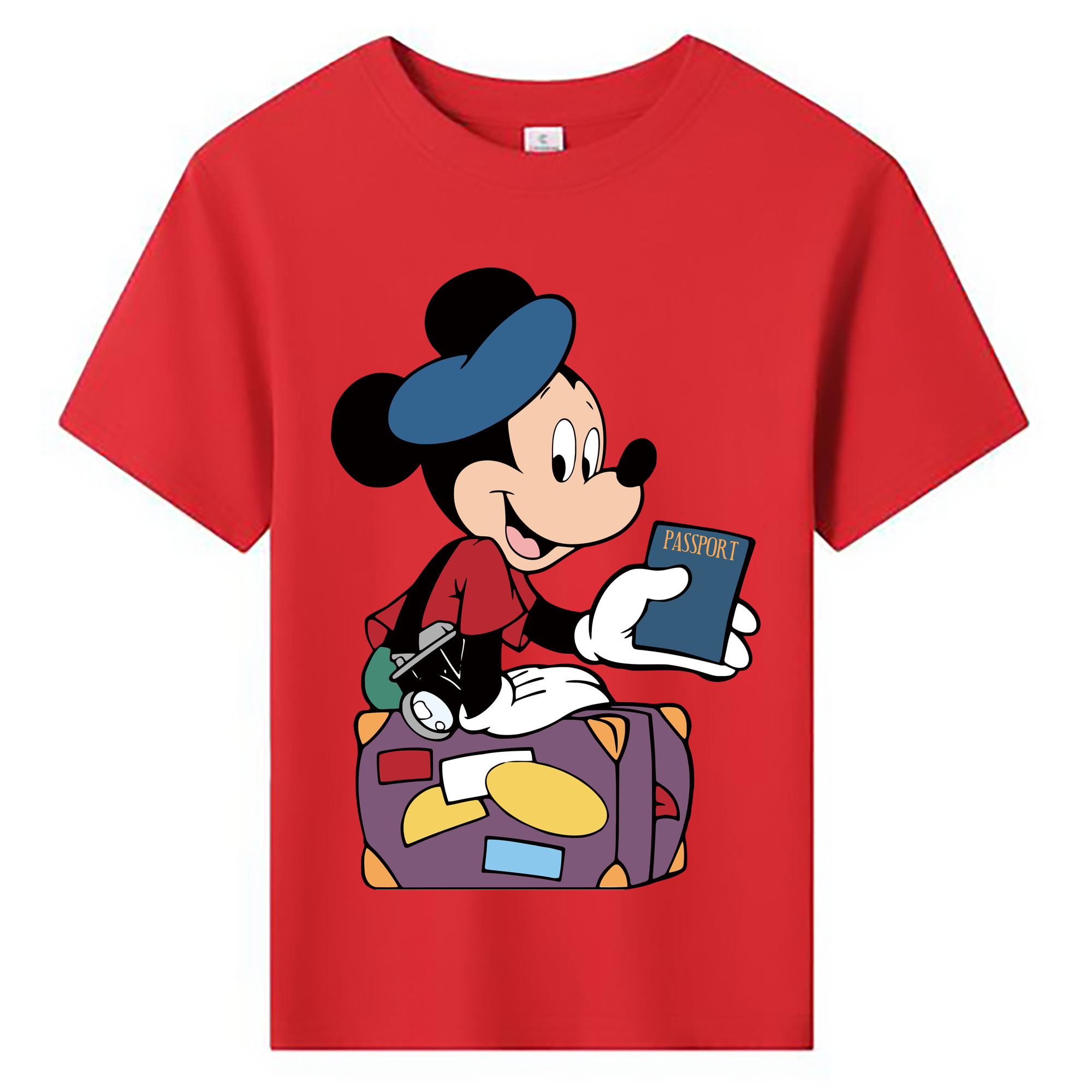 ミッキーマウス Mickey Mouse 綿100％キッズTシャツ（フロントプリント）