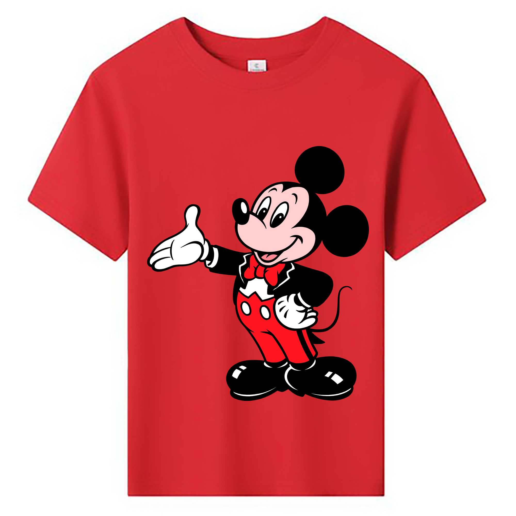 ミッキーマウス Mickey Mouse 綿100％キッズTシャツ（フロントプリント）