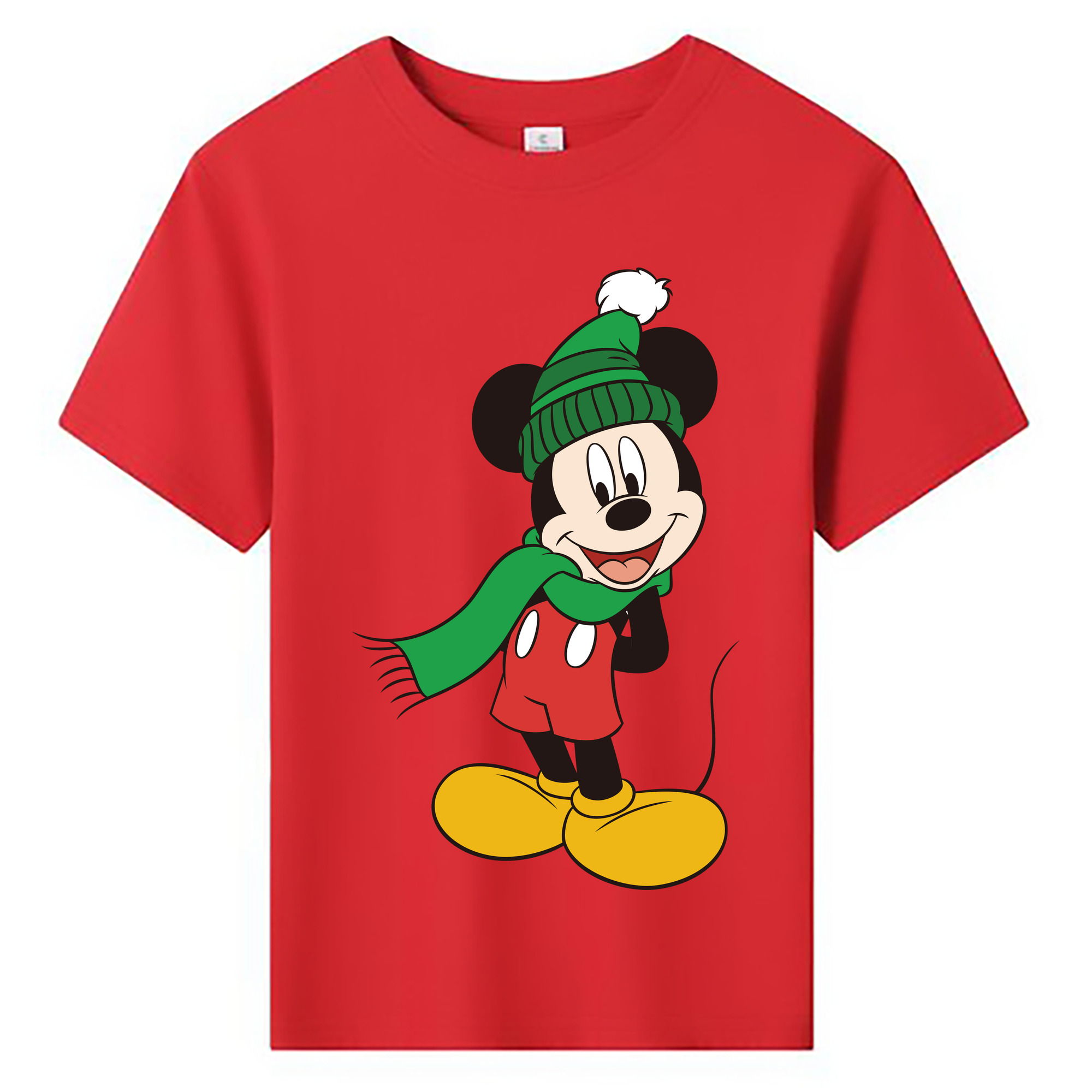 ミッキーマウス Mickey Mouse 綿100％キッズTシャツ（フロントプリント）