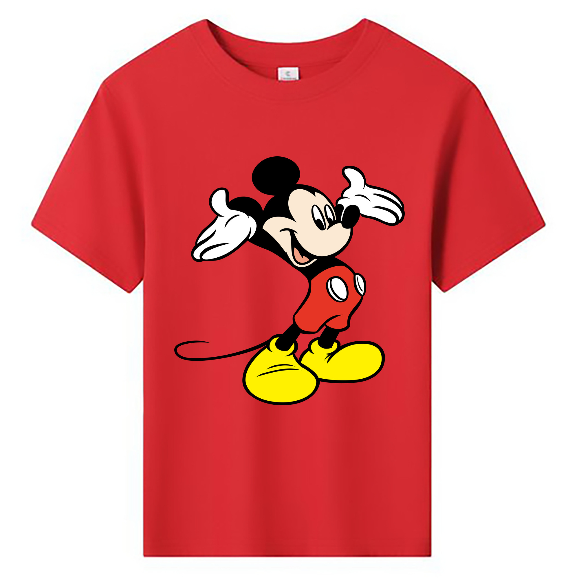 ミッキーマウス Mickey Mouse 綿100％キッズTシャツ（フロントプリント）