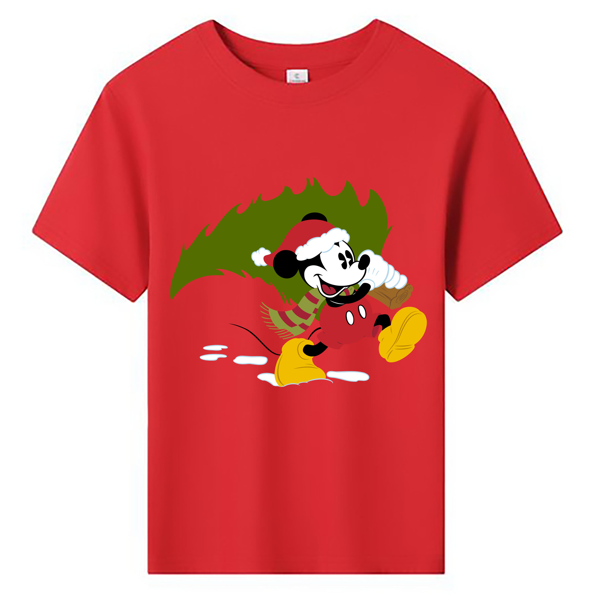 ミッキーマウス Mickey Mouse 綿100％キッズTシャツ（フロントプリント）