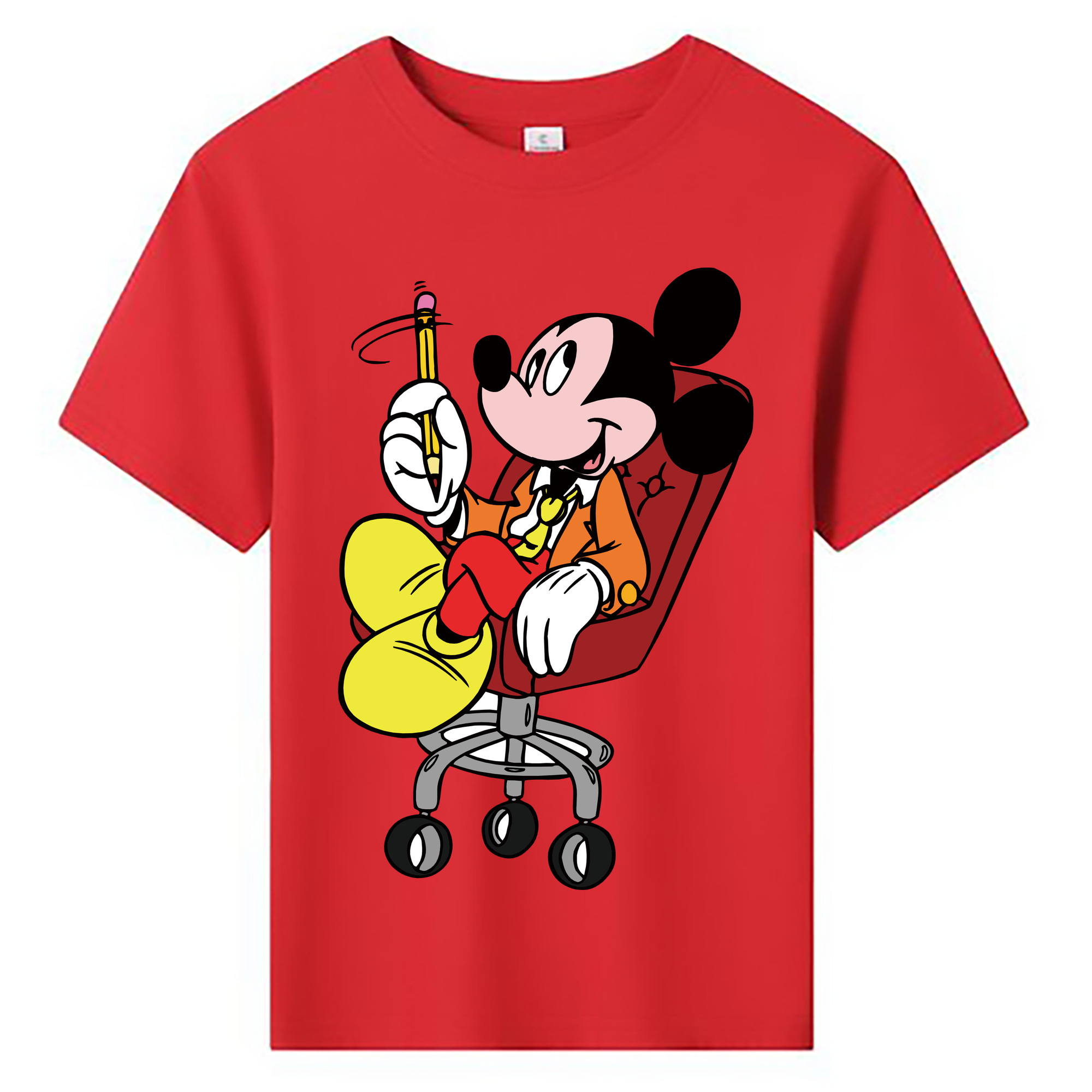 ミッキーマウス Mickey Mouse 綿100％キッズTシャツ（フロントプリント）