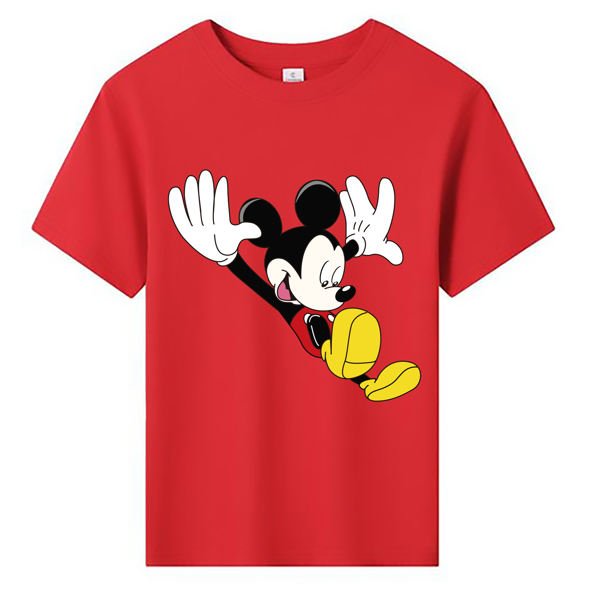 ミッキーマウス Mickey Mouse 綿100％キッズTシャツ（フロントプリント）