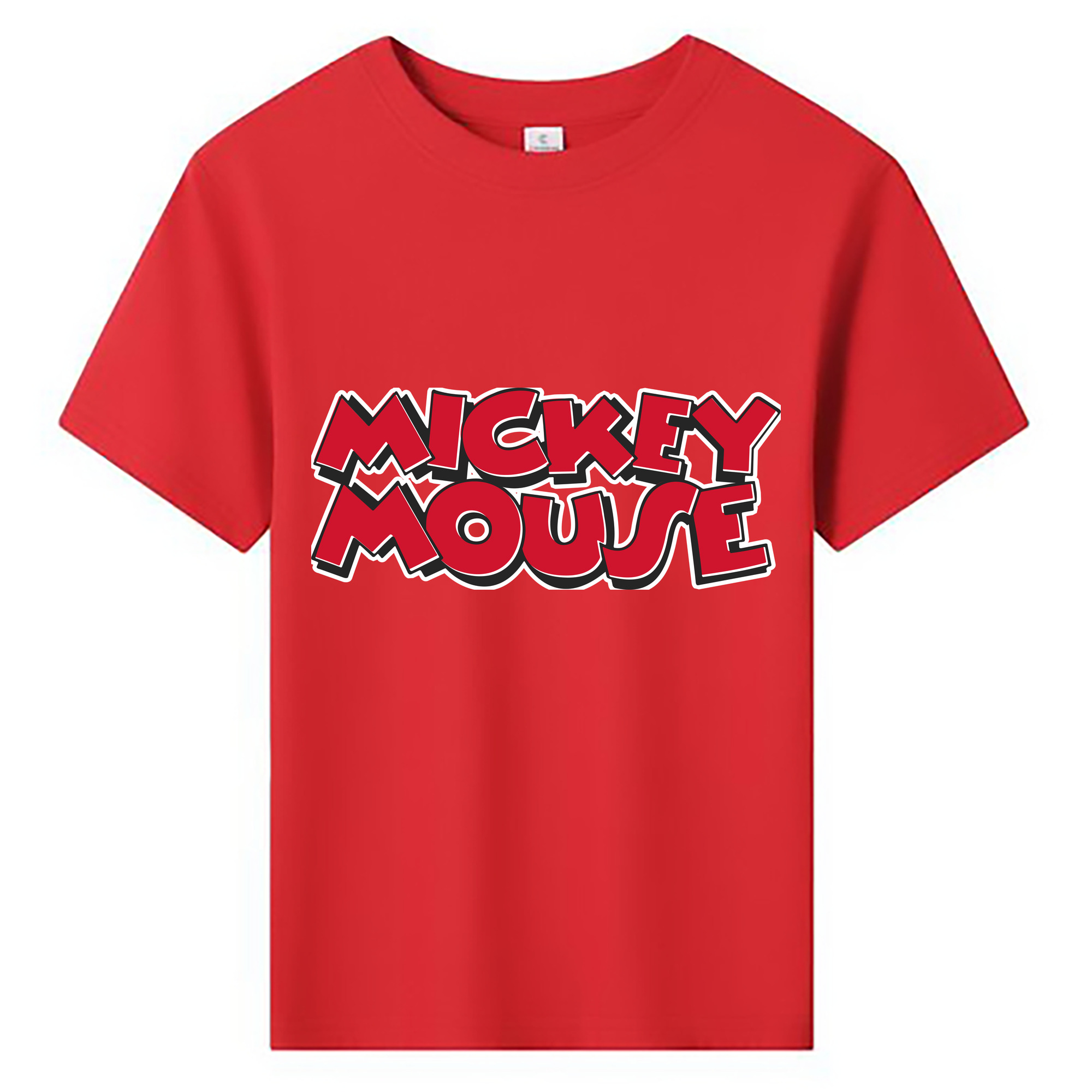 ミッキーマウス Mickey Mouse 綿100％キッズTシャツ（フロントプリント）