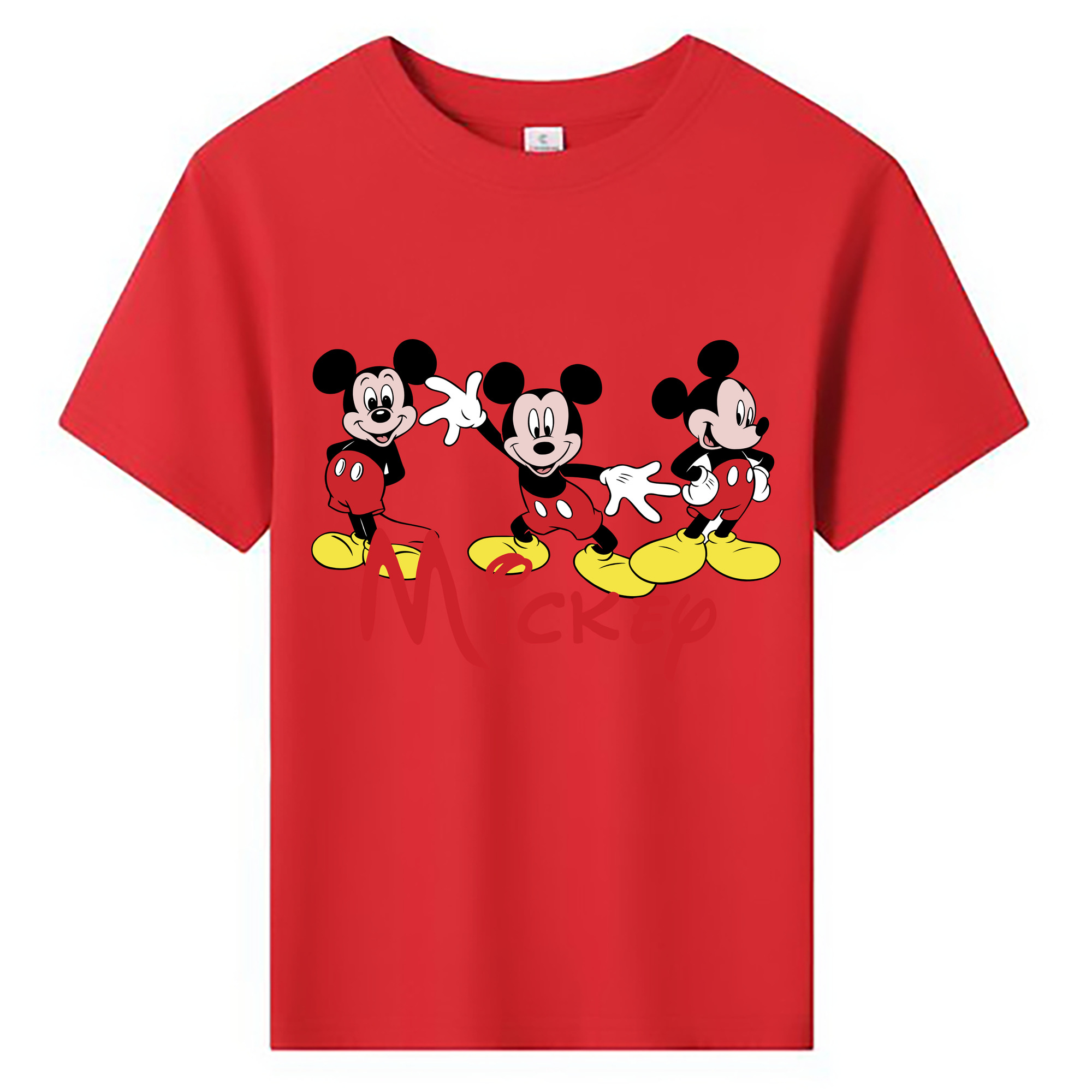 ミッキーマウス Mickey Mouse 綿100％キッズTシャツ（フロントプリント）