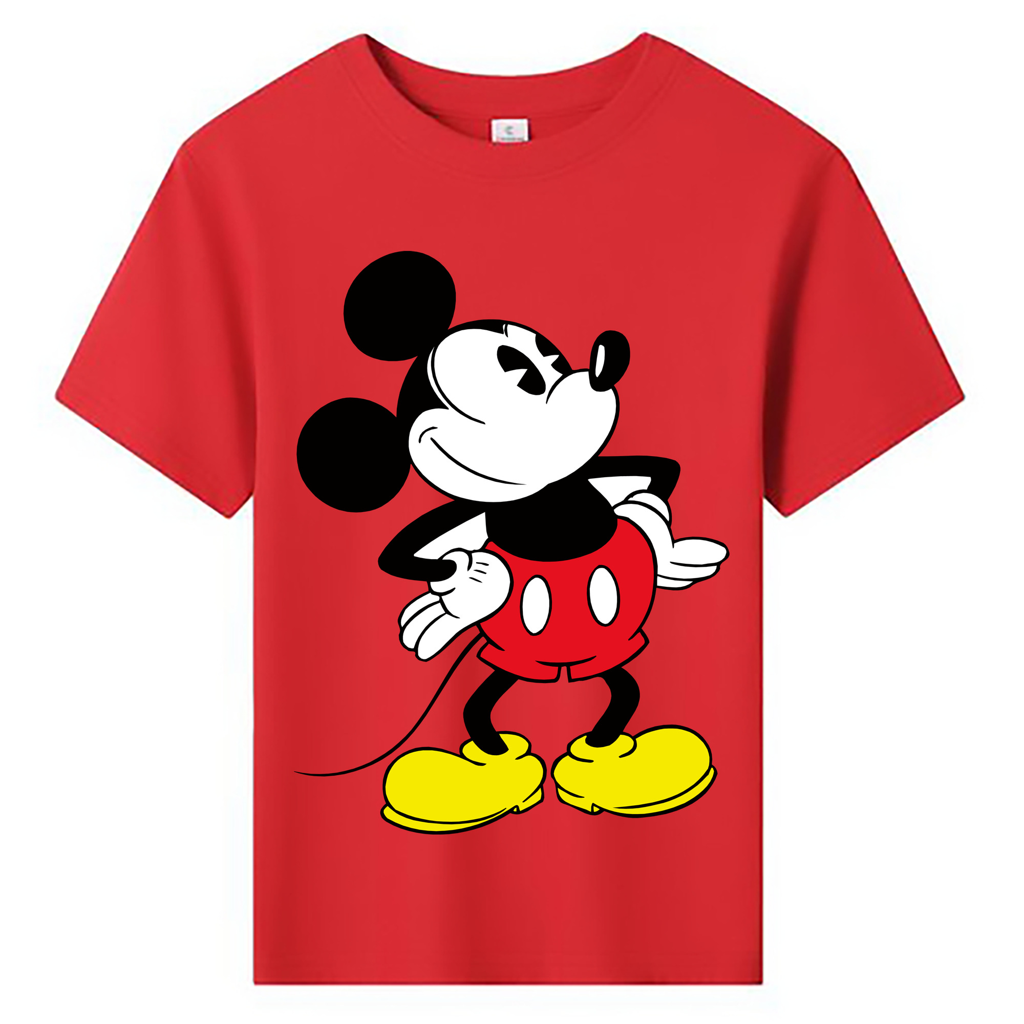 ミッキーマウス Mickey Mouse 綿100％キッズTシャツ（フロントプリント）