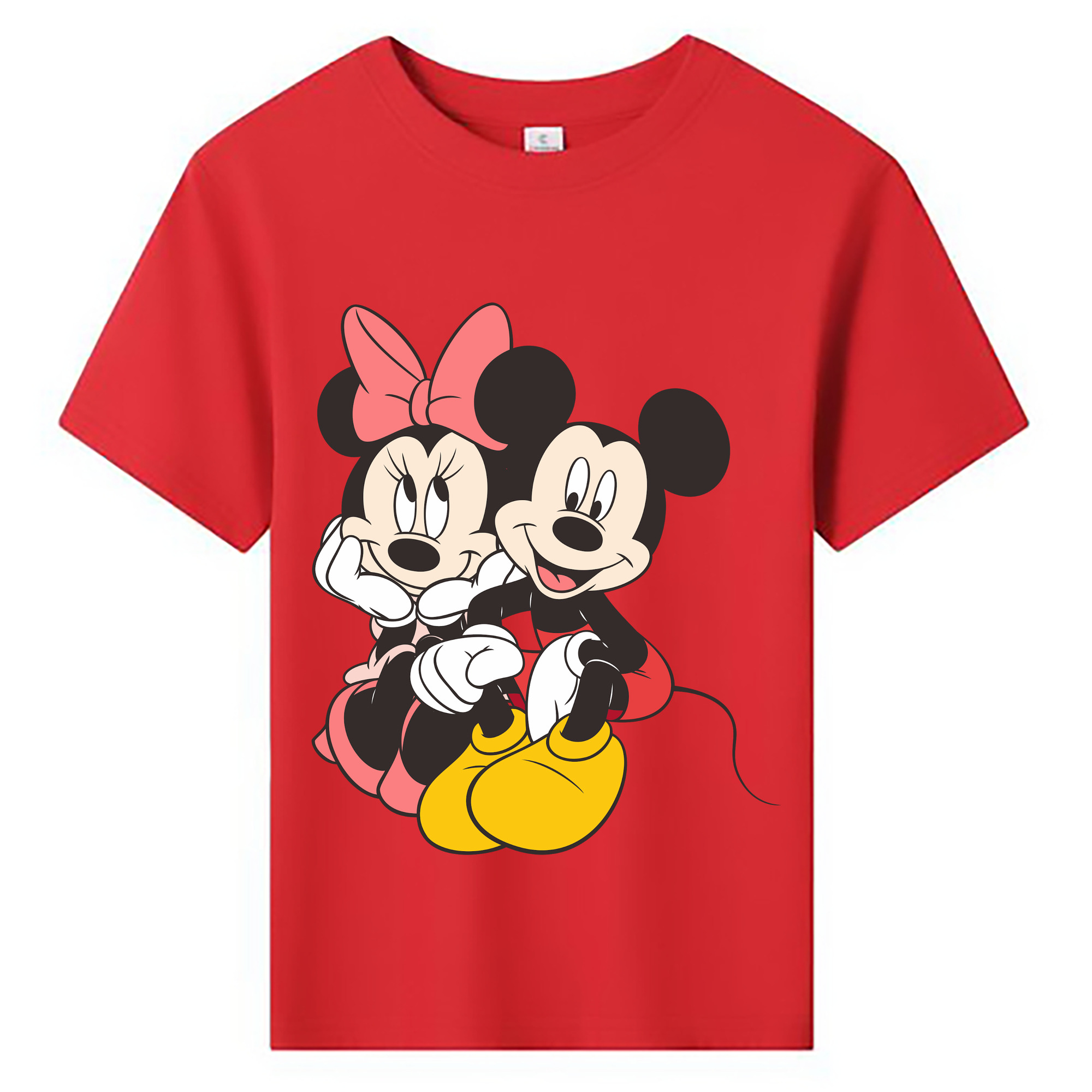 ミッキーマウス Mickey Mouse 綿100％キッズTシャツ（フロントプリント）