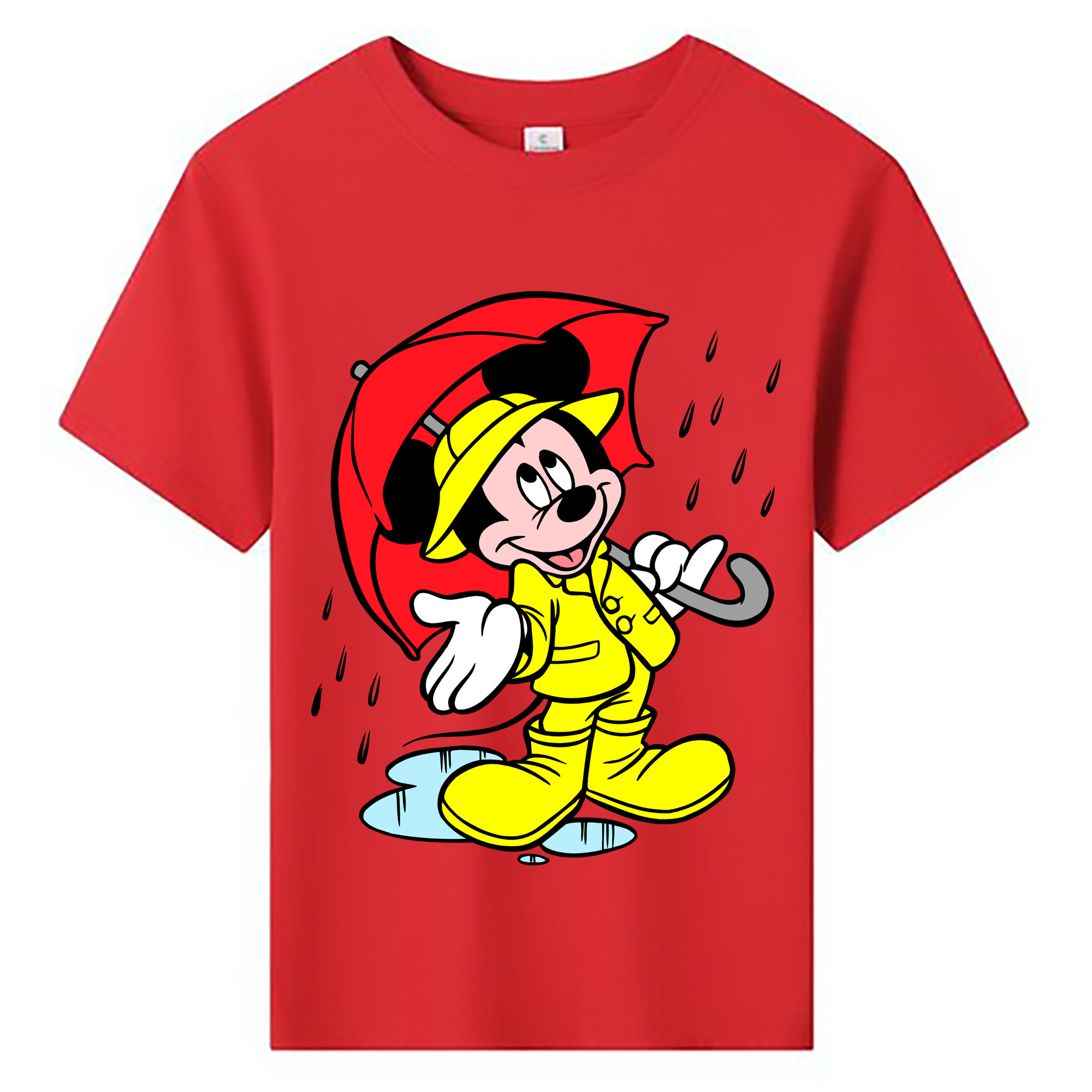 ミッキーマウス Mickey Mouse 綿100％キッズTシャツ（フロントプリント）