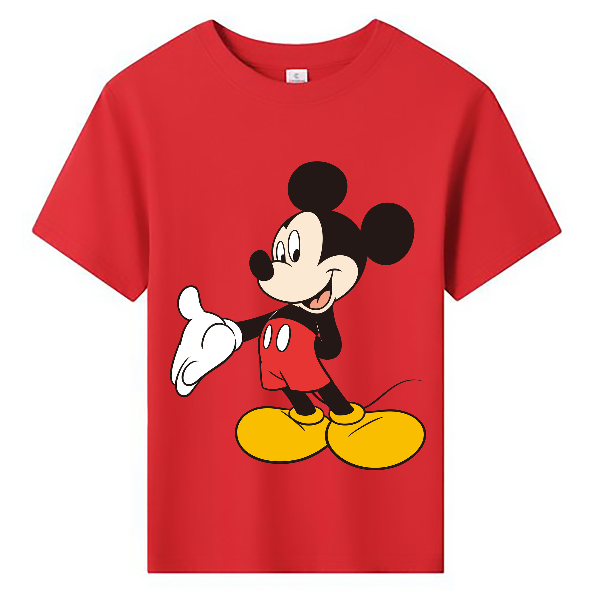 ミッキーマウス Mickey Mouse 綿100％キッズTシャツ（フロントプリント）