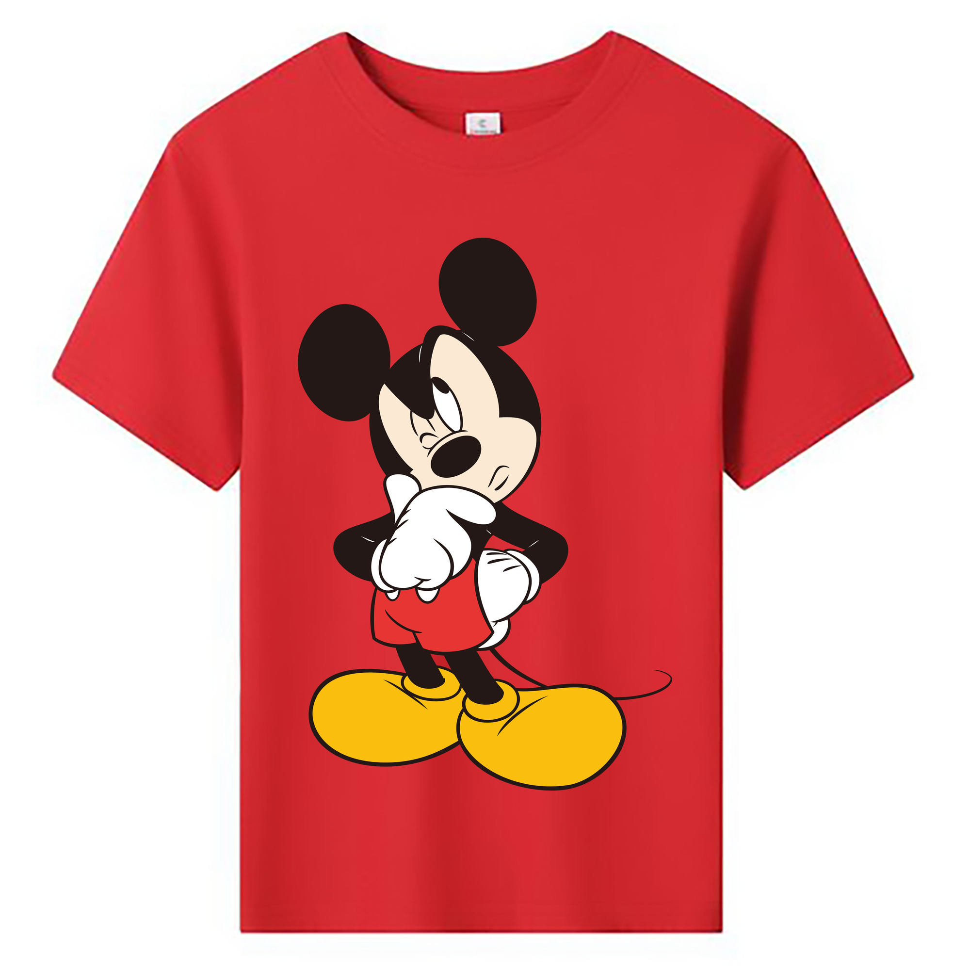 ミッキーマウス Mickey Mouse 綿100％キッズTシャツ（フロントプリント）