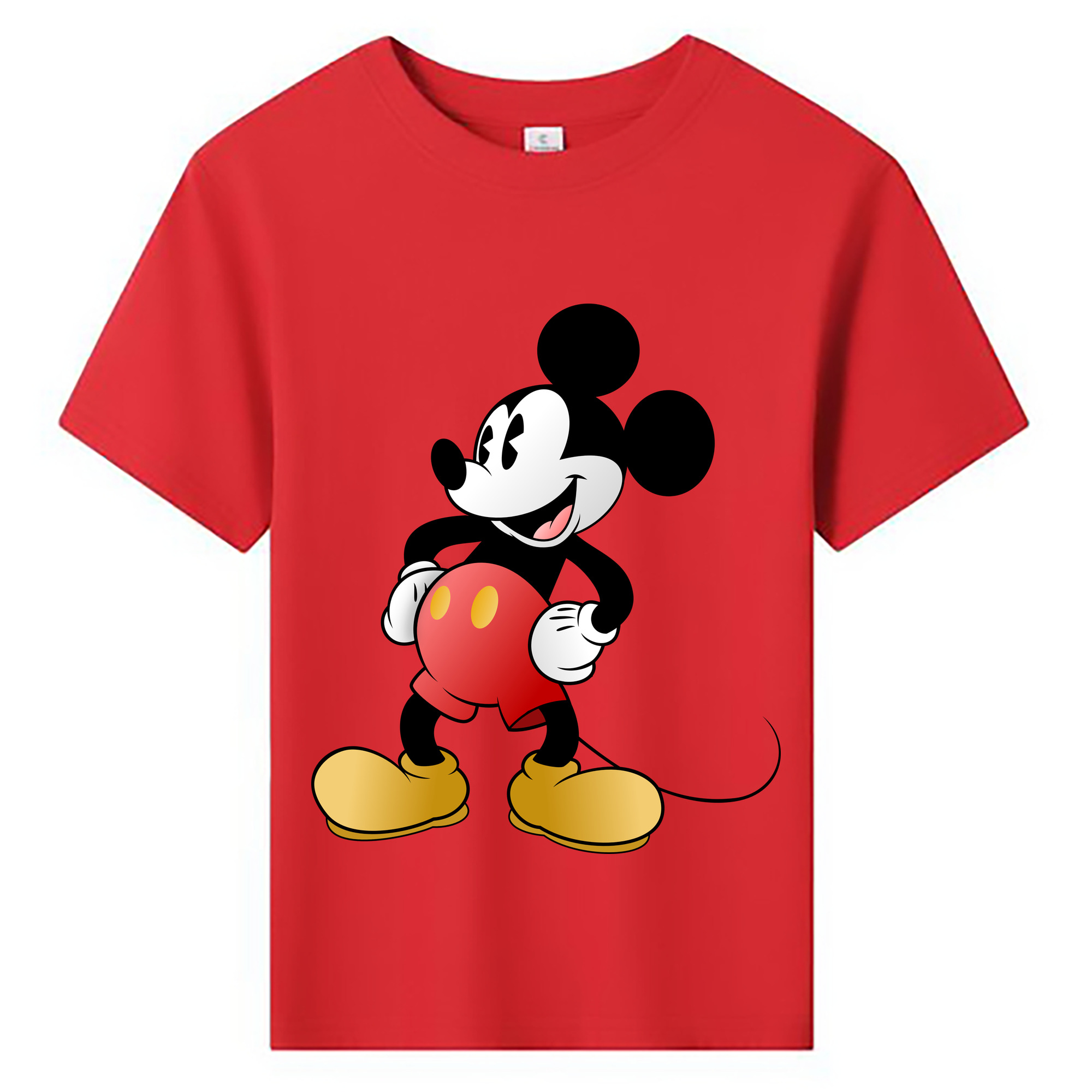 ミッキーマウス Mickey Mouse 綿100％キッズTシャツ（フロントプリント）