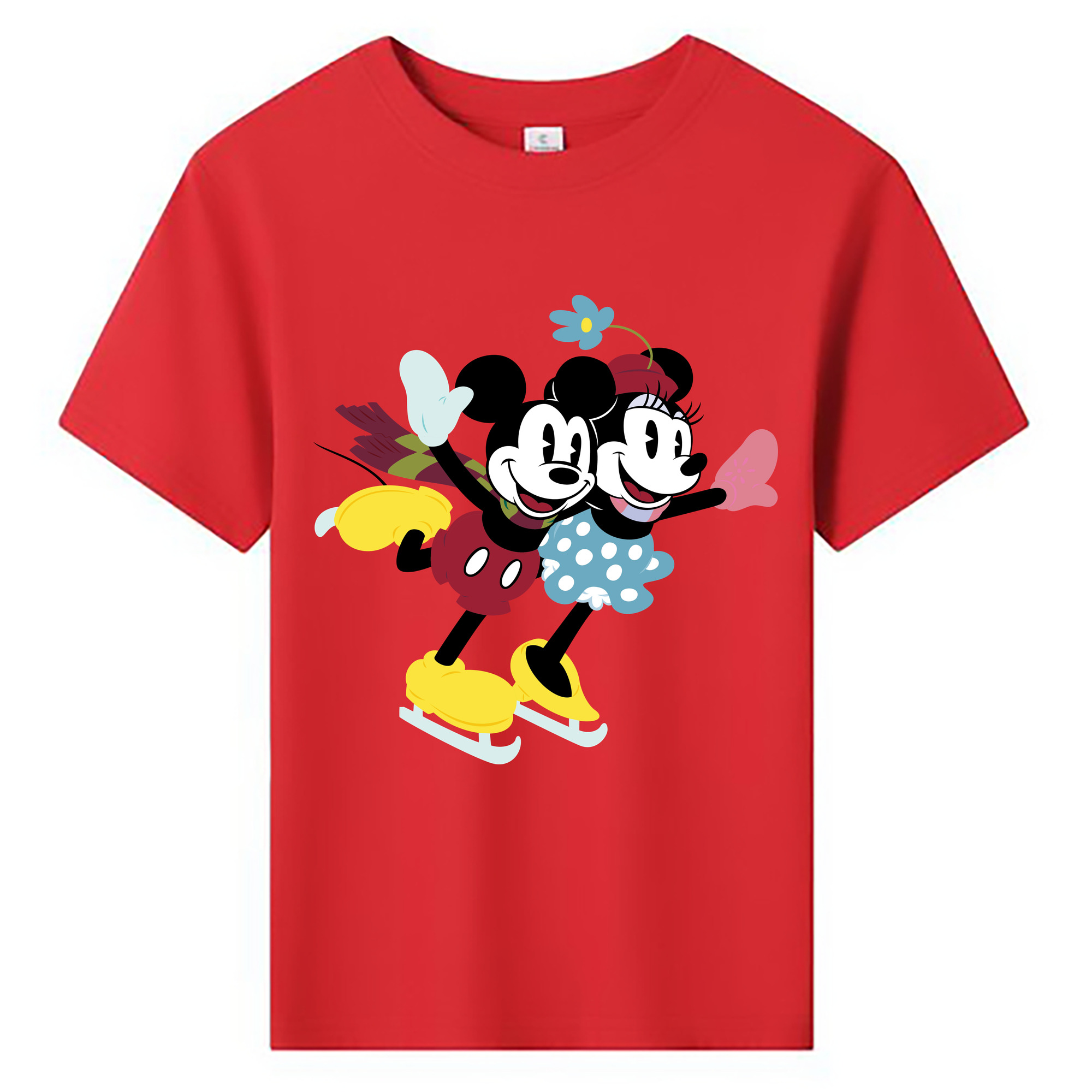 ミッキーマウス Mickey Mouse 綿100％キッズTシャツ（フロントプリント）