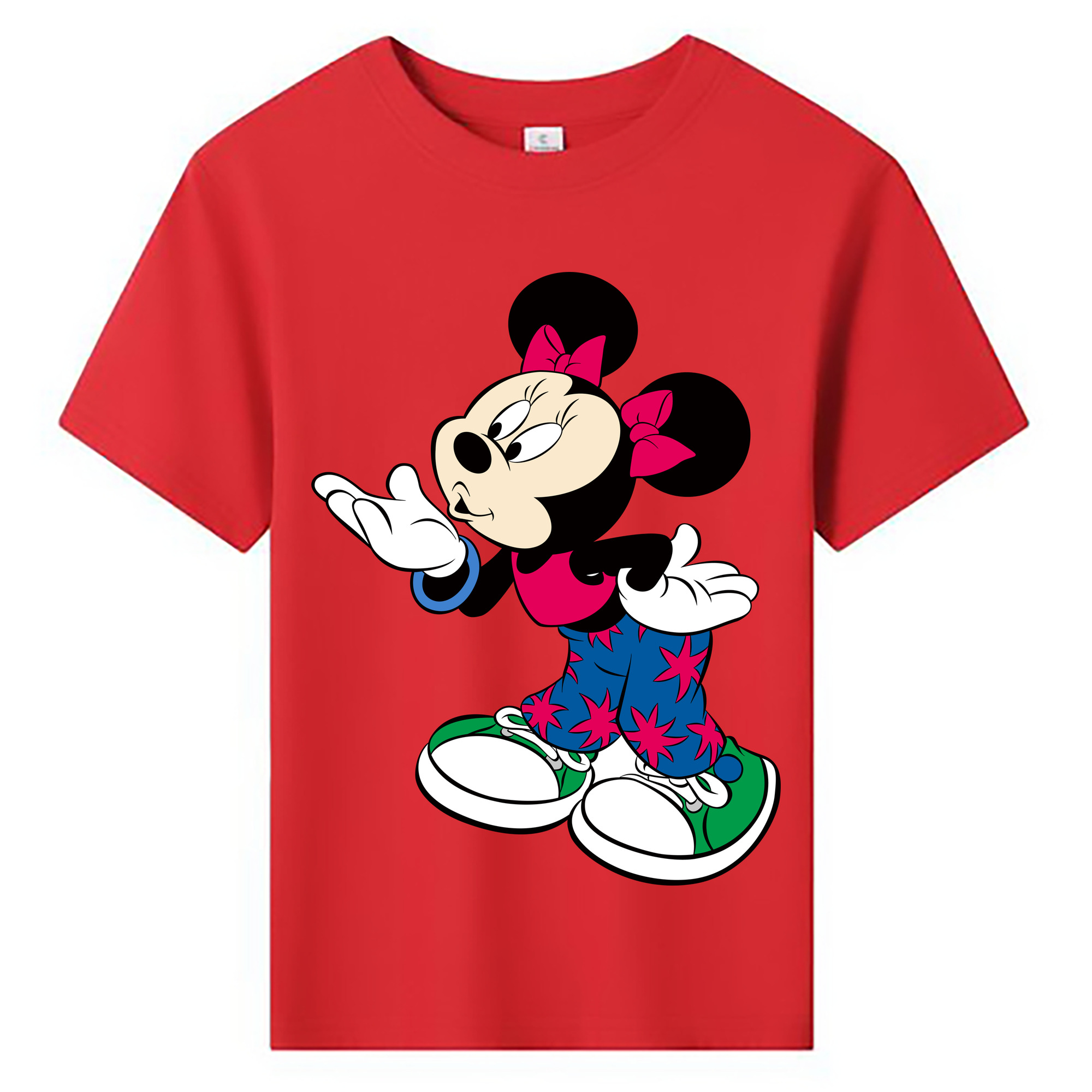 ミッキーマウス Mickey Mouse 綿100％キッズTシャツ（フロントプリント）