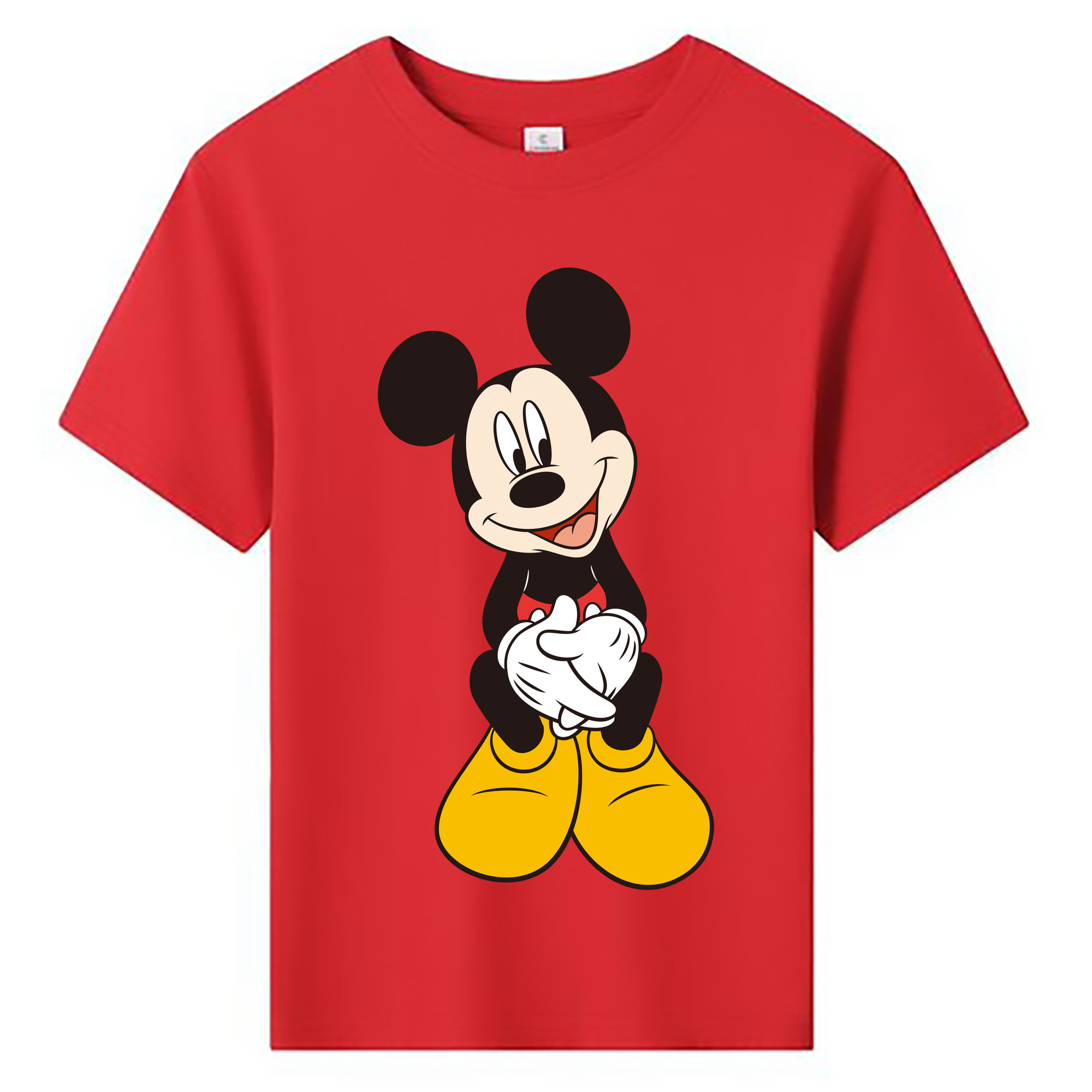 ミッキーマウス Mickey Mouse 綿100％キッズTシャツ（フロントプリント）