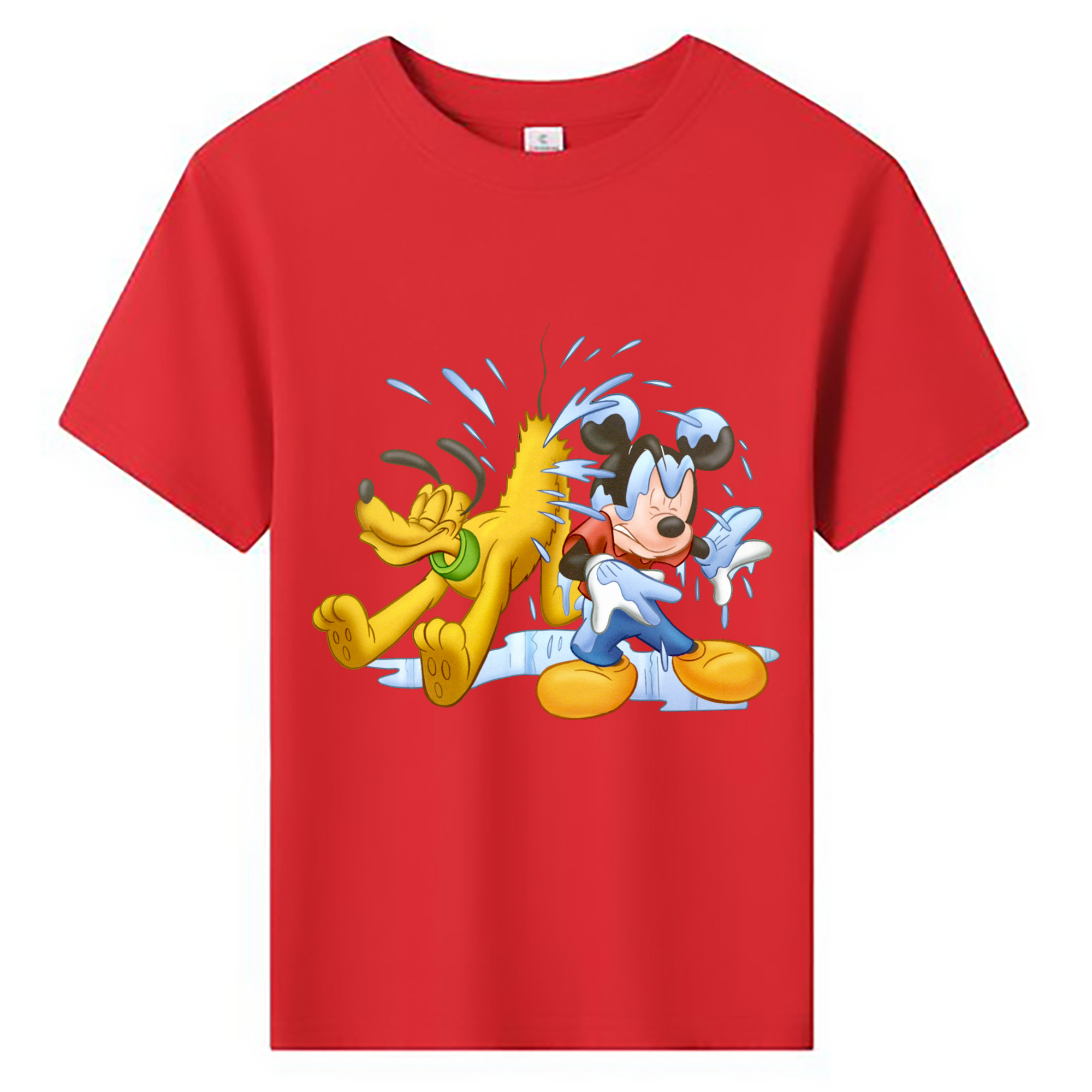 ミッキーマウス Mickey Mouse 綿100％キッズTシャツ（フロントプリント）