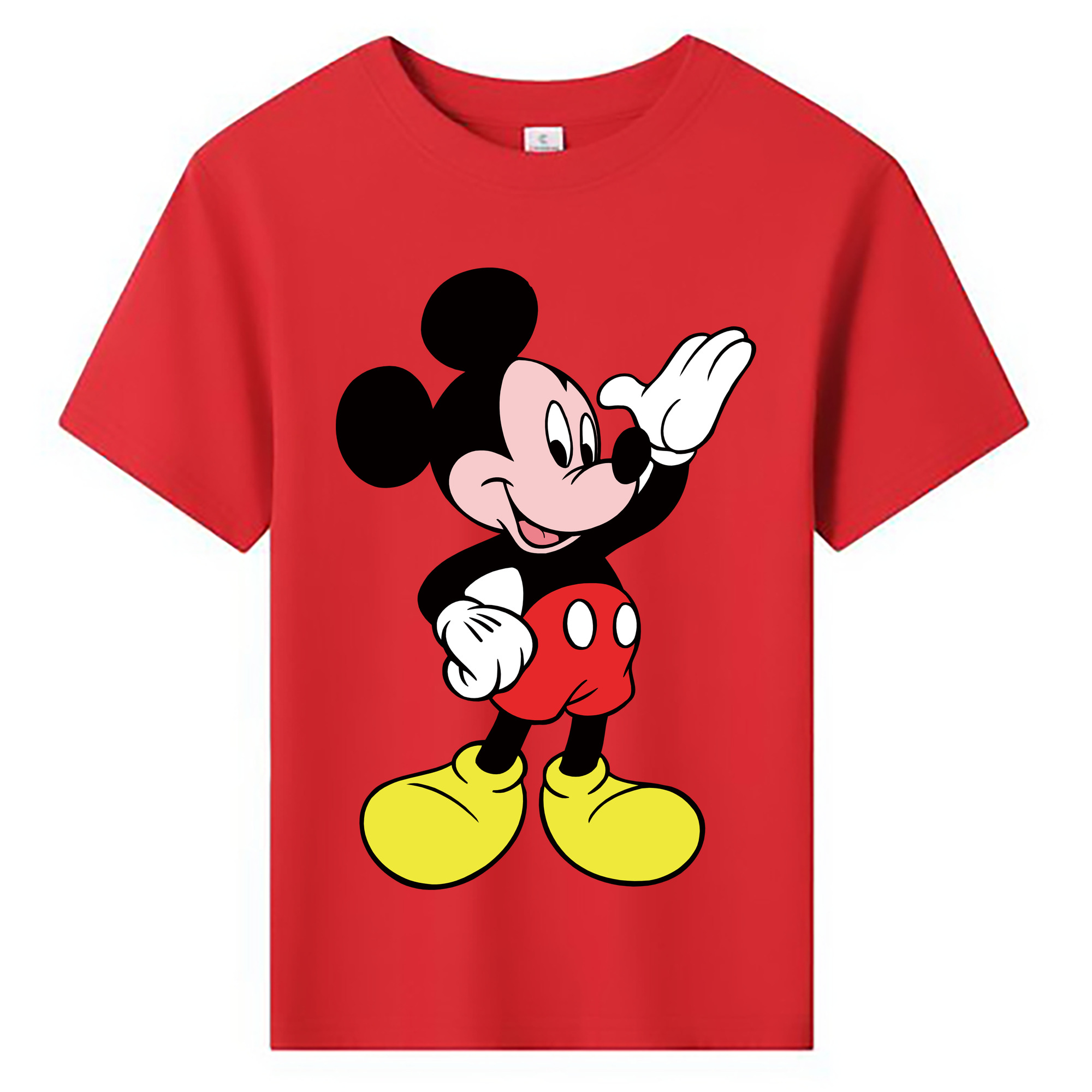 ミッキーマウス Mickey Mouse 綿100％キッズTシャツ（フロントプリント）