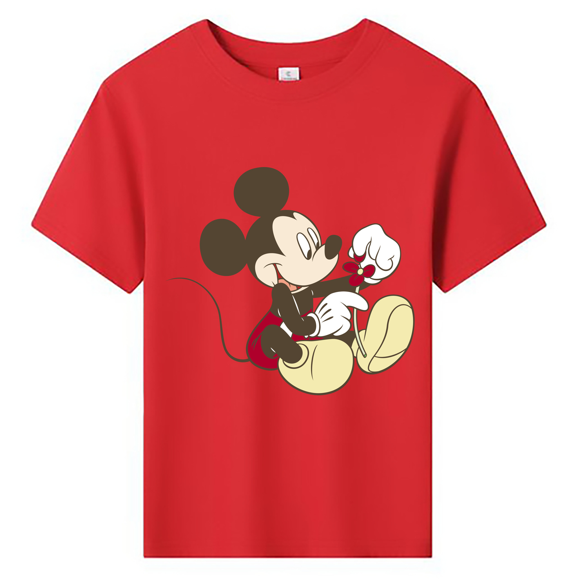 ミッキーマウス Mickey Mouse 綿100％キッズTシャツ（フロントプリント）