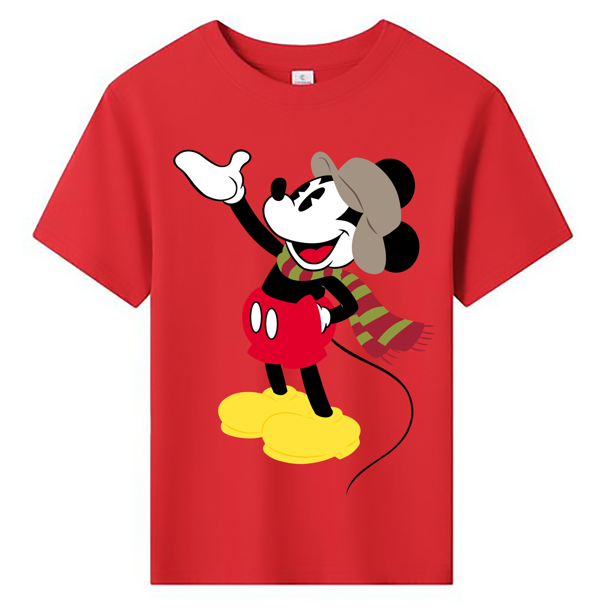 ミッキーマウス Mickey Mouse 綿100％キッズTシャツ（フロントプリント）