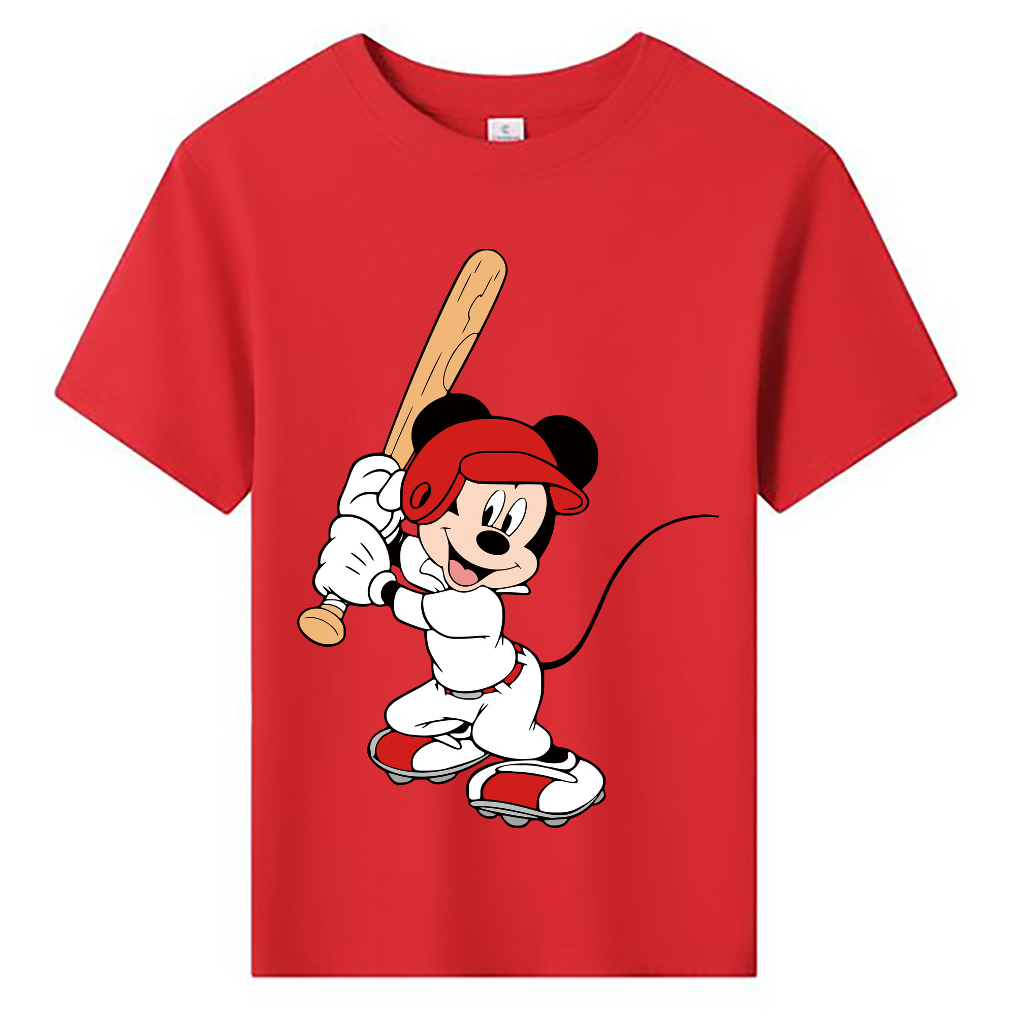 ミッキーマウス Mickey Mouse 綿100％キッズTシャツ（フロントプリント）