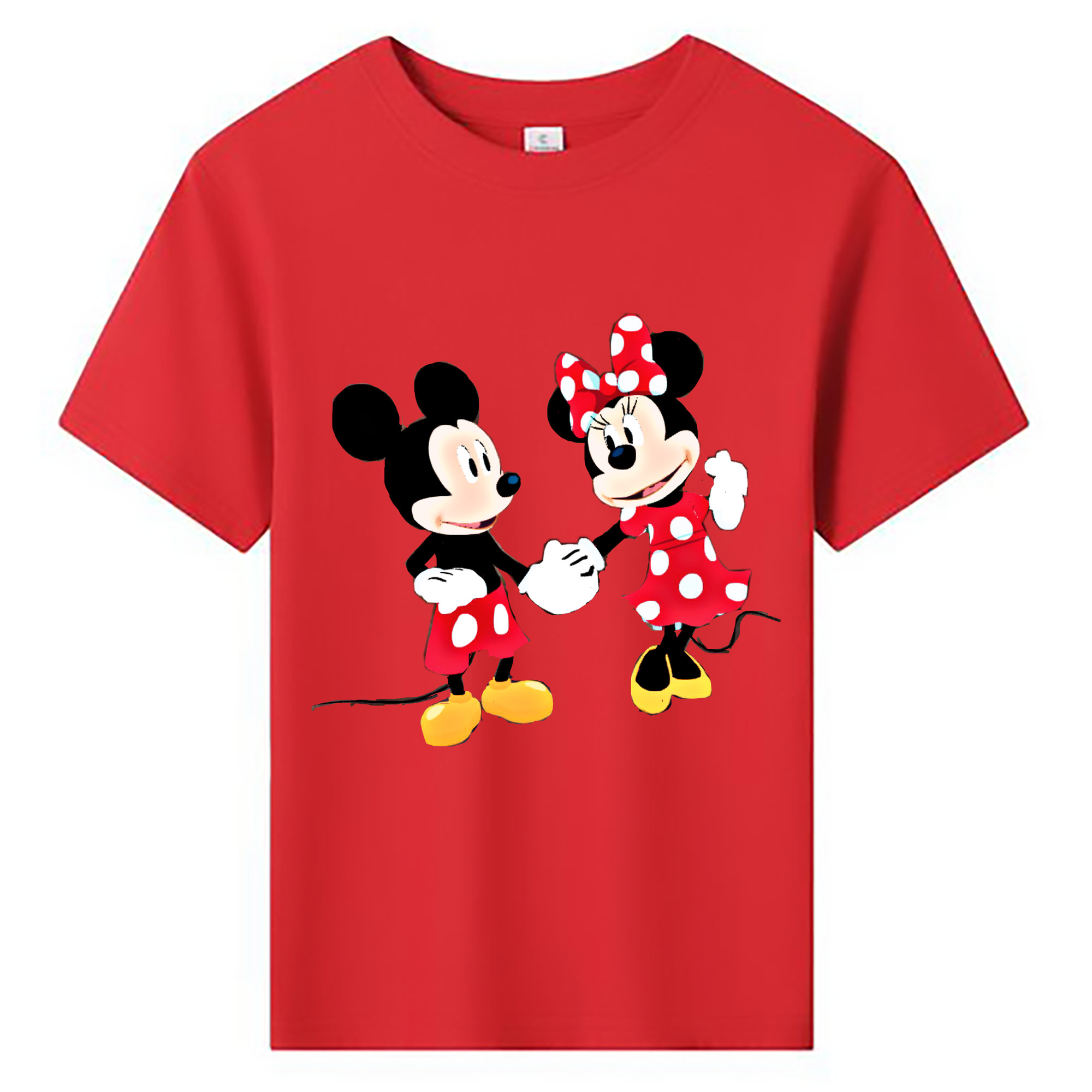 ミッキーマウス Mickey Mouse 綿100％キッズTシャツ（フロントプリント）
