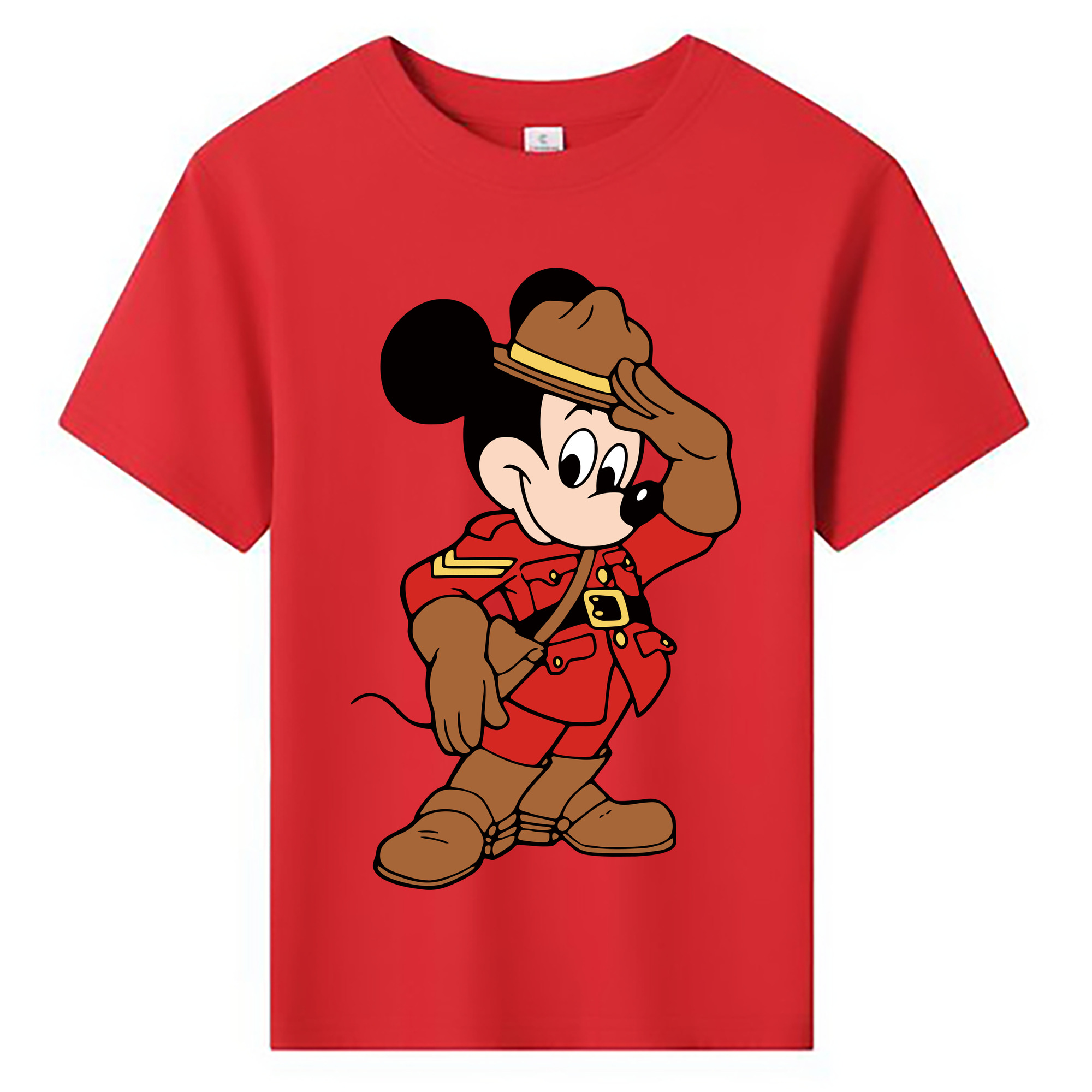 ミッキーマウス Mickey Mouse 綿100％キッズTシャツ（フロントプリント）
