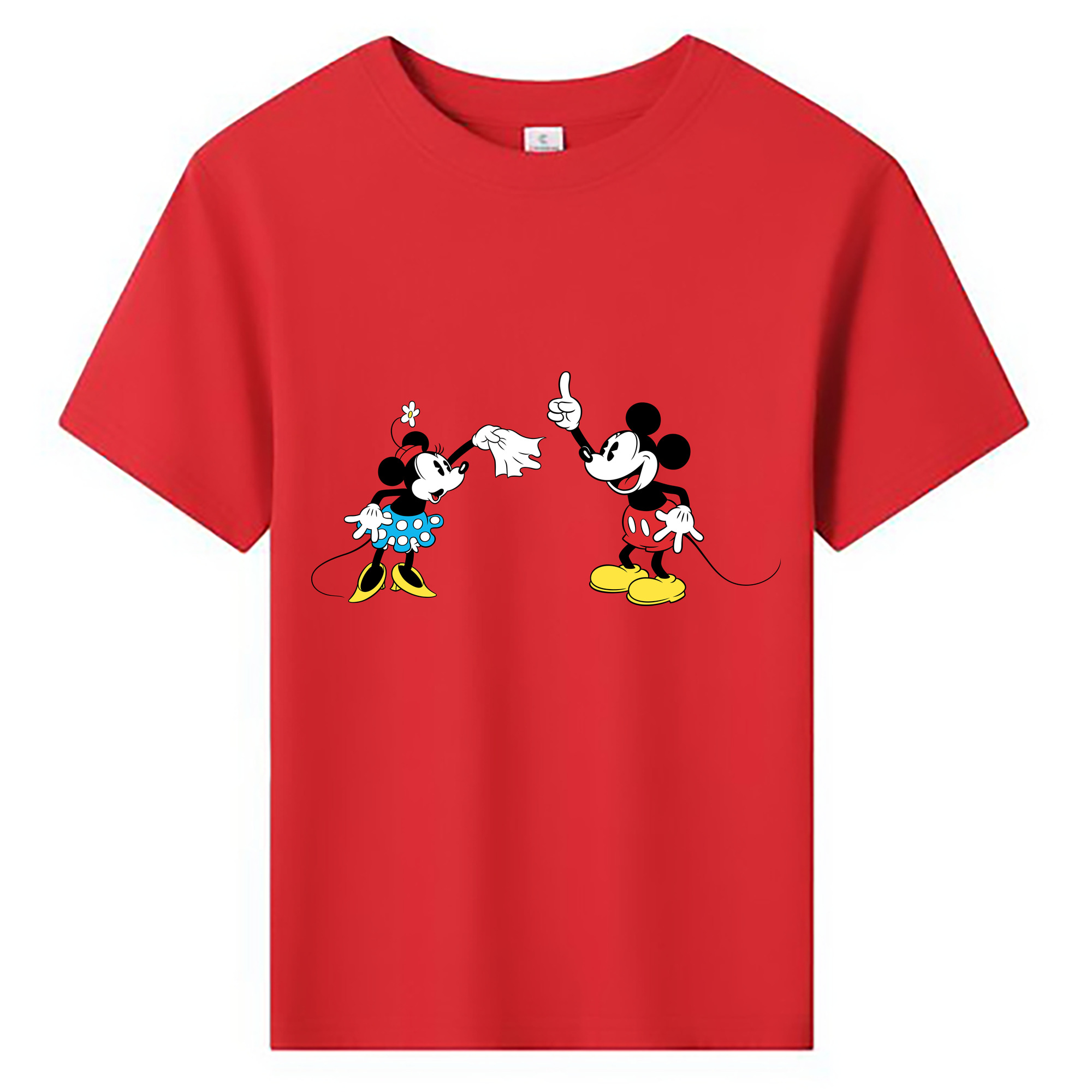 ミッキーマウス Mickey Mouse 綿100％キッズTシャツ（フロントプリント）