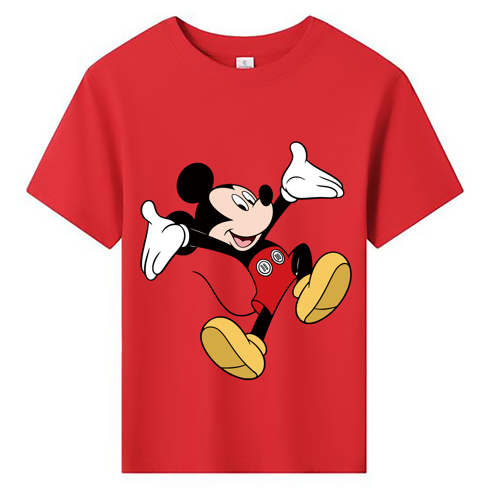 ミッキーマウス Mickey Mouse 綿100％キッズTシャツ（フロントプリント）