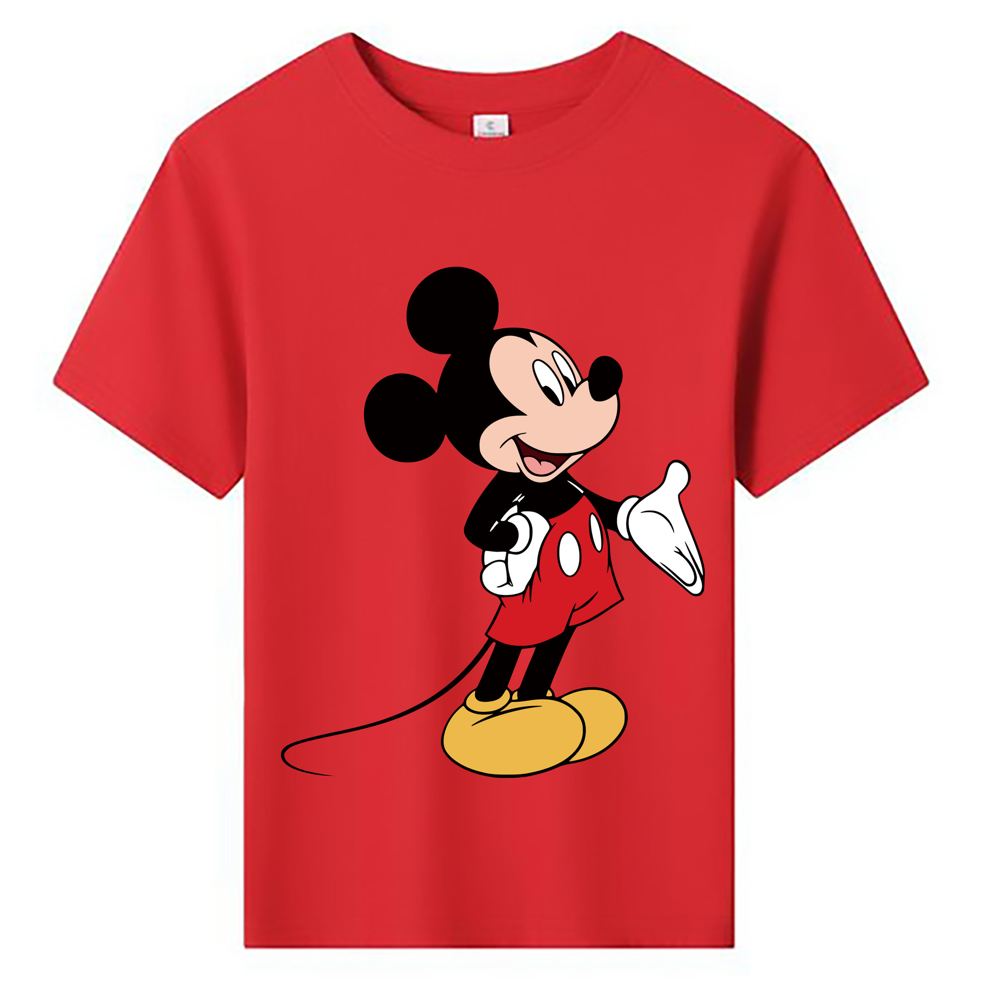 ミッキーマウス Mickey Mouse 綿100％キッズTシャツ（フロントプリント）