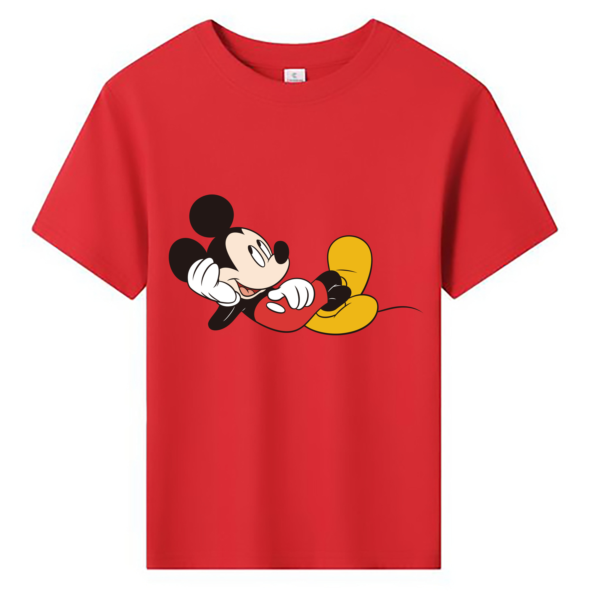 ミッキーマウス Mickey Mouse 綿100％キッズTシャツ（フロントプリント）