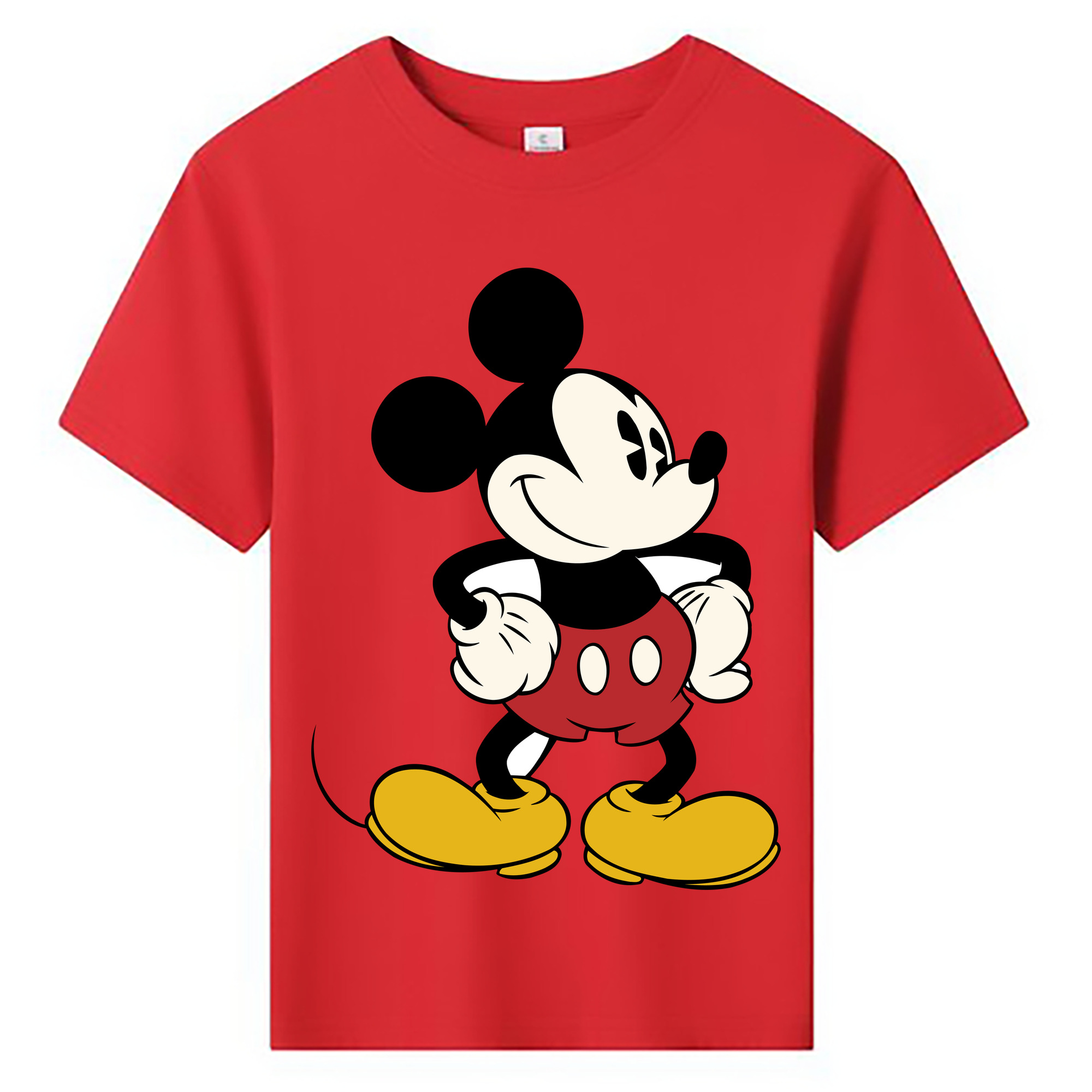 ミッキーマウス Mickey Mouse 綿100％キッズTシャツ（フロントプリント）