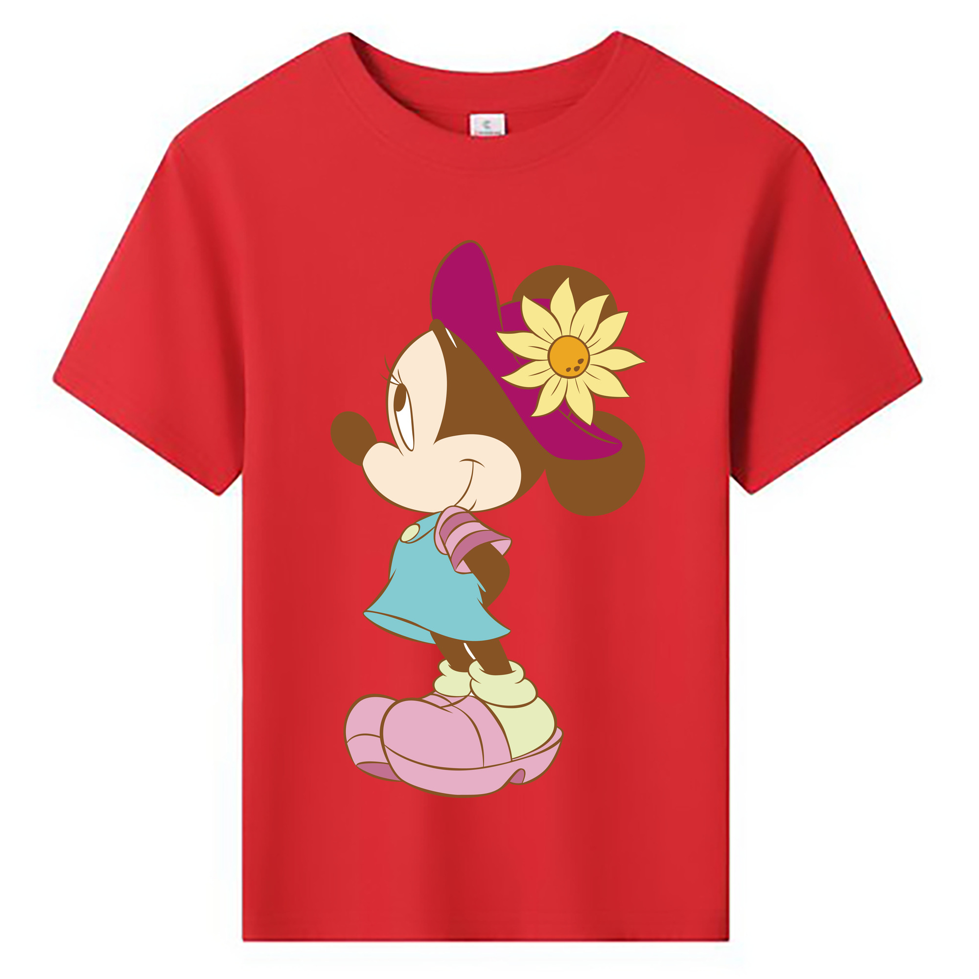 ミッキーマウス Mickey Mouse 綿100％キッズTシャツ（フロントプリント）