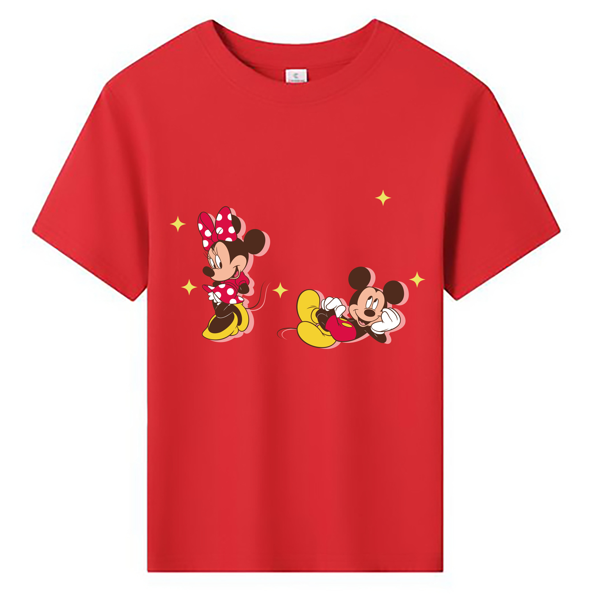 ミッキーマウス Mickey Mouse 綿100％キッズTシャツ（フロントプリント）