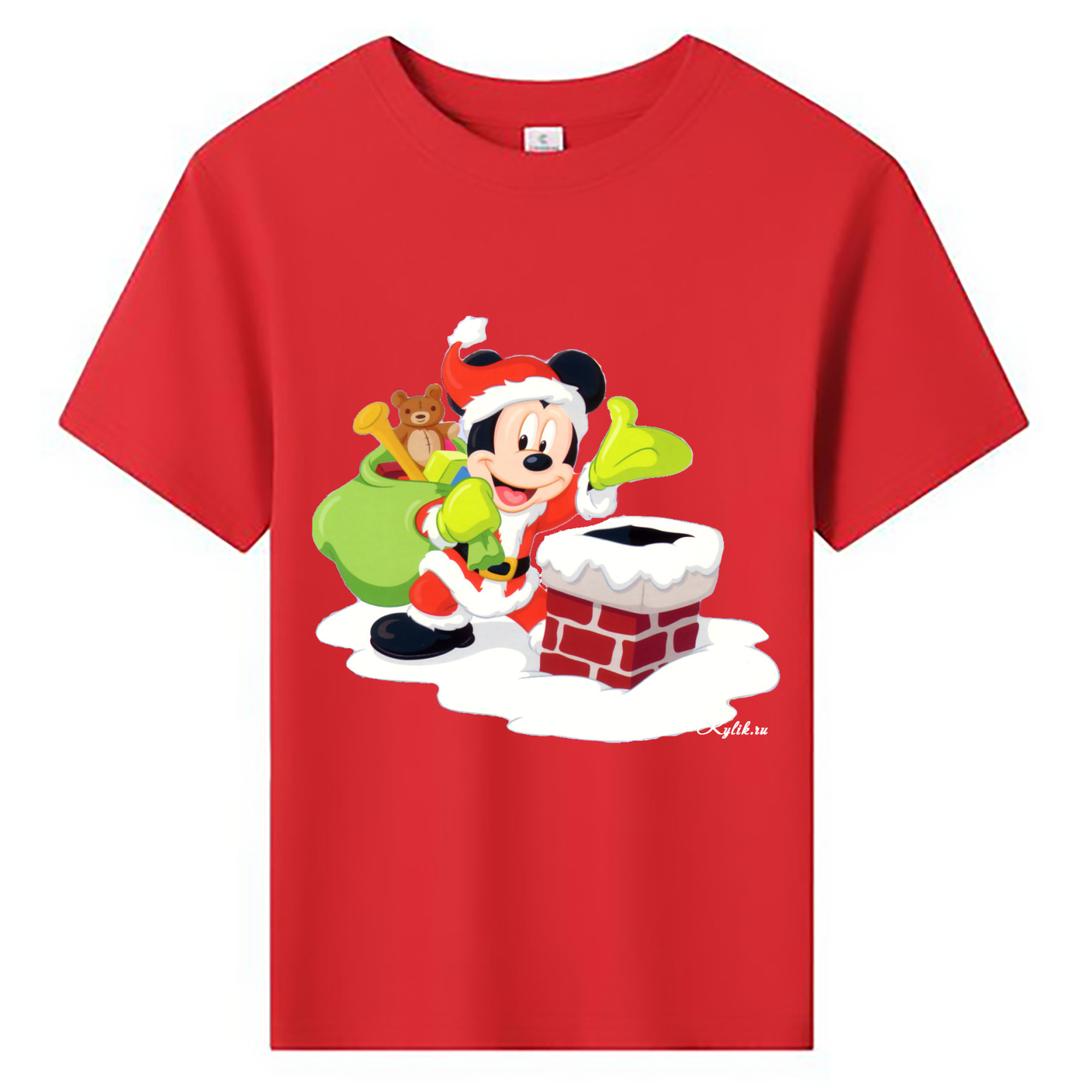 ミッキーマウス Mickey Mouse 綿100％キッズTシャツ（フロントプリント）