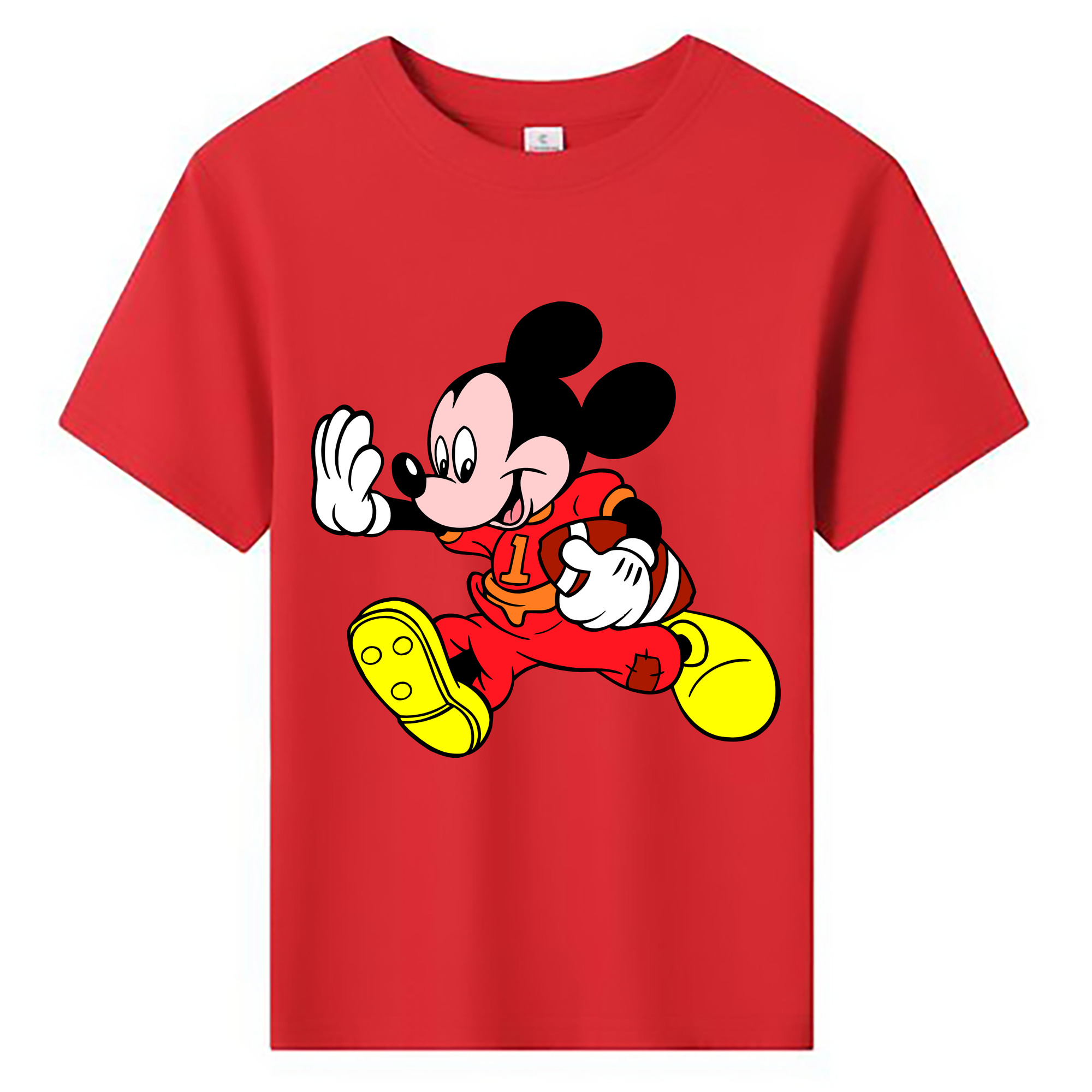 ミッキーマウス Mickey Mouse 綿100％キッズTシャツ（フロントプリント）