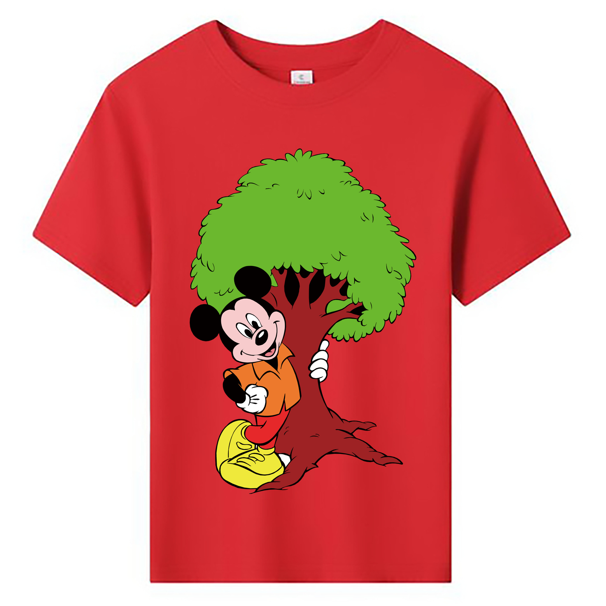 （画像用） ミッキーマウス Mickey Mouse 綿100％キッズTシャツ（フロントプリント）