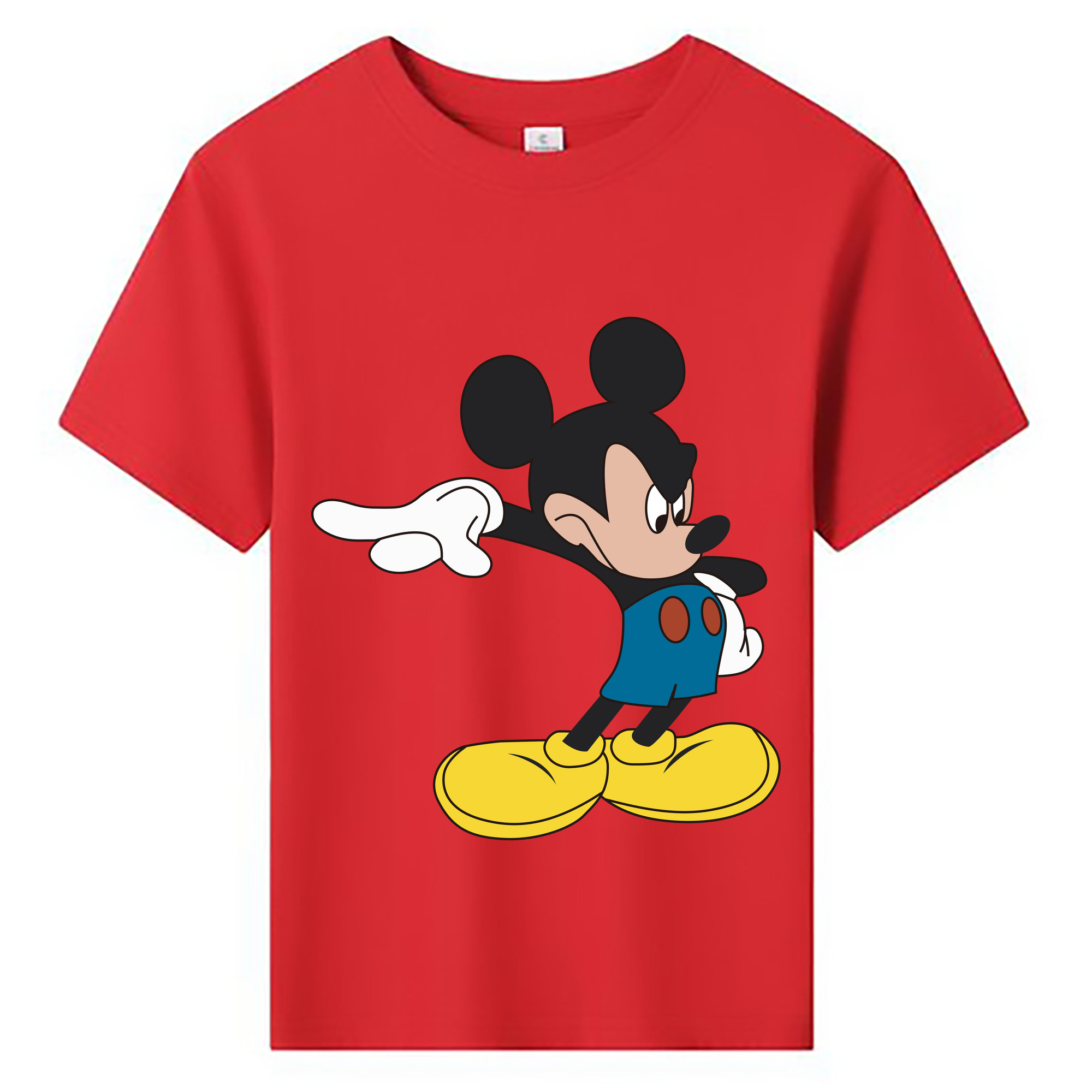 ミッキーマウス Mickey Mouse 綿100％キッズTシャツ（フロントプリント）