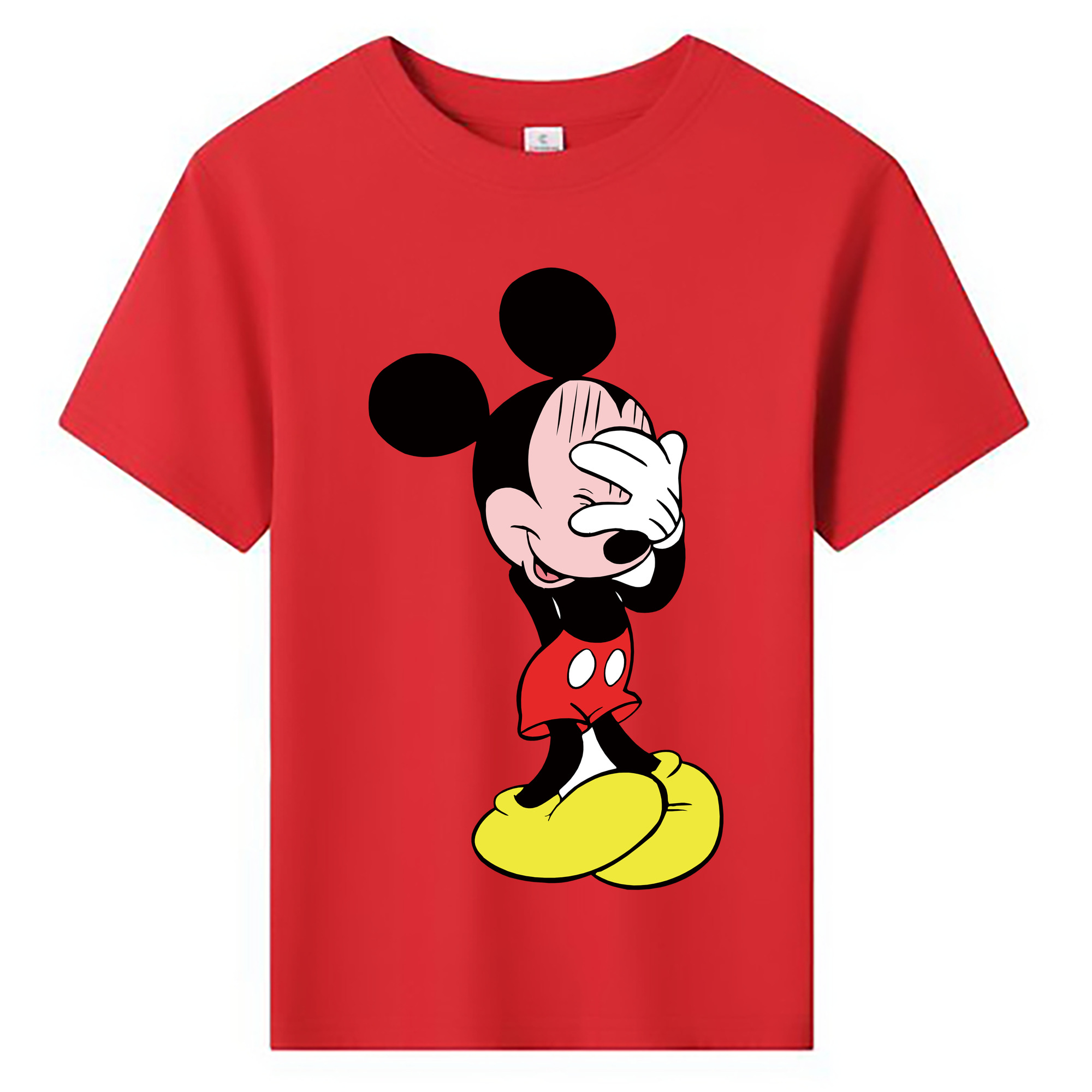 ミッキーマウス Mickey Mouse 綿100％キッズTシャツ（フロントプリント）
