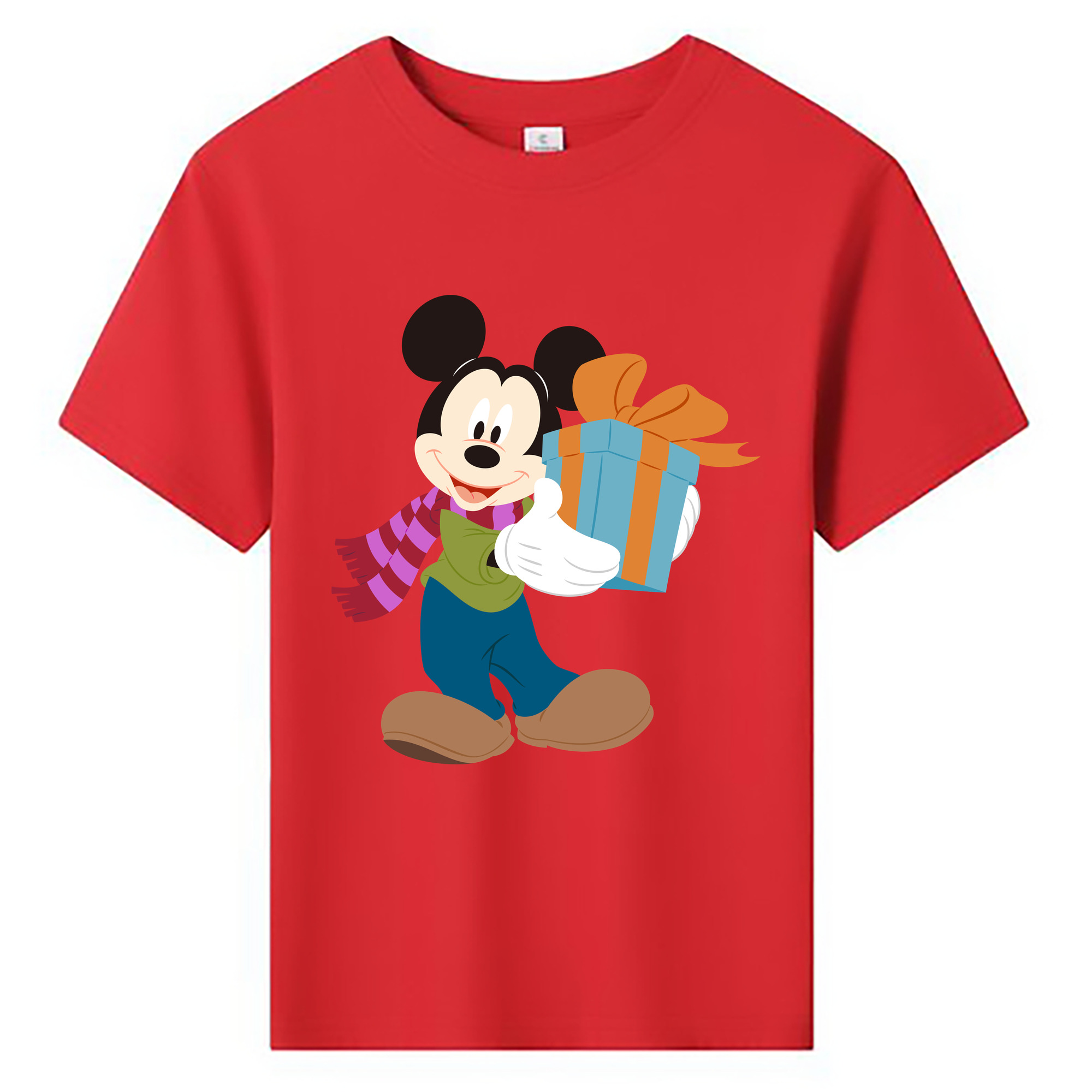 ミッキーマウス Mickey Mouse 綿100％キッズTシャツ（フロントプリント）