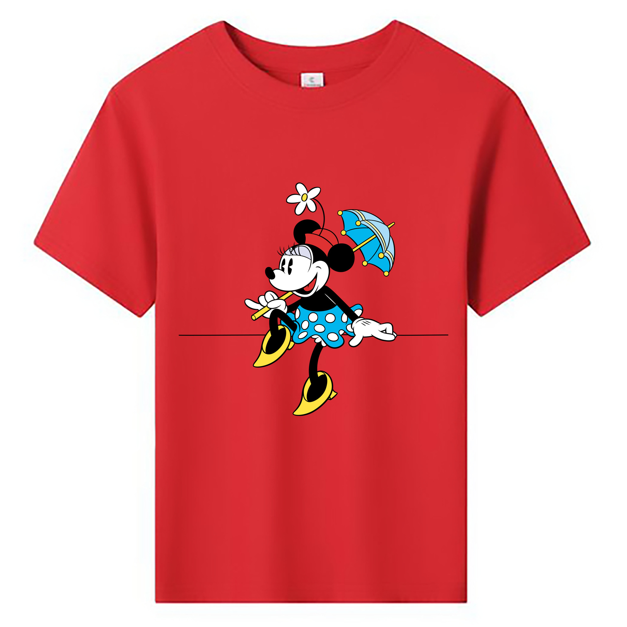 ミッキーマウス Mickey Mouse 綿100％キッズTシャツ（フロントプリント）
