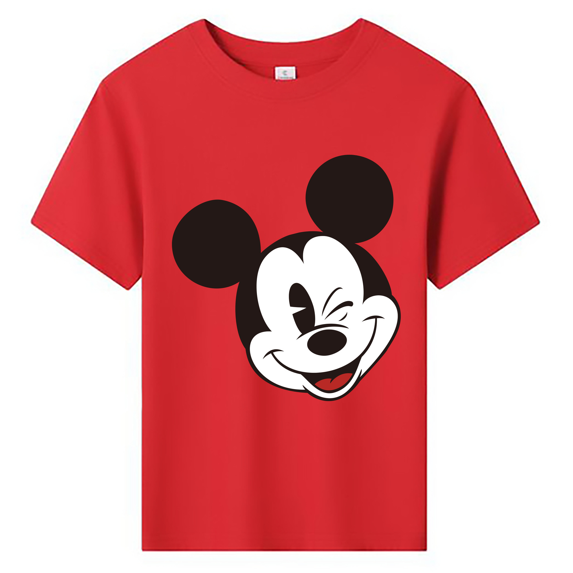 ミッキーマウス Mickey Mouse 綿100％キッズTシャツ（フロントプリント）