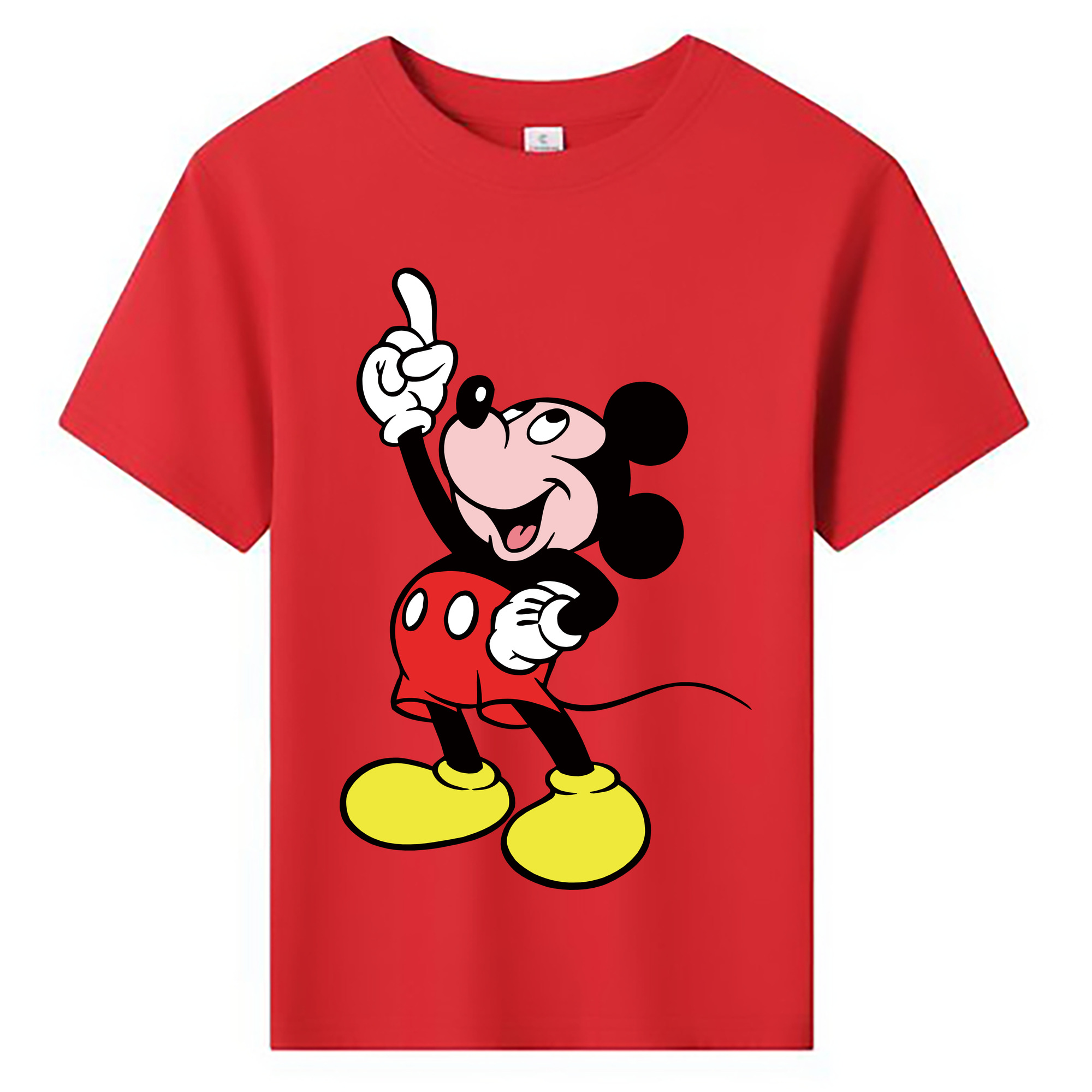 ミッキーマウス Mickey Mouse 綿100％キッズTシャツ（フロントプリント）