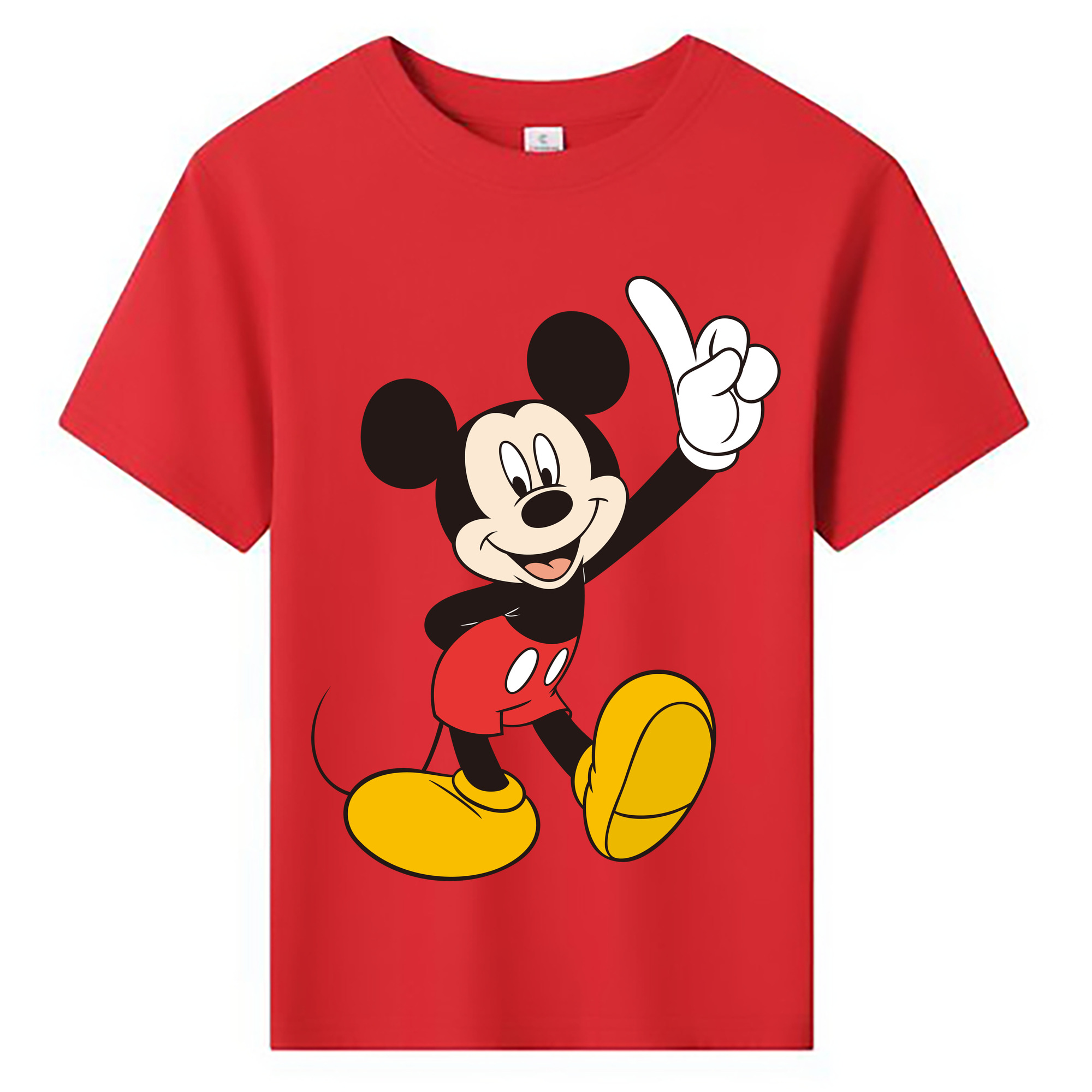 ミッキーマウス Mickey Mouse 綿100％キッズTシャツ（フロントプリント）