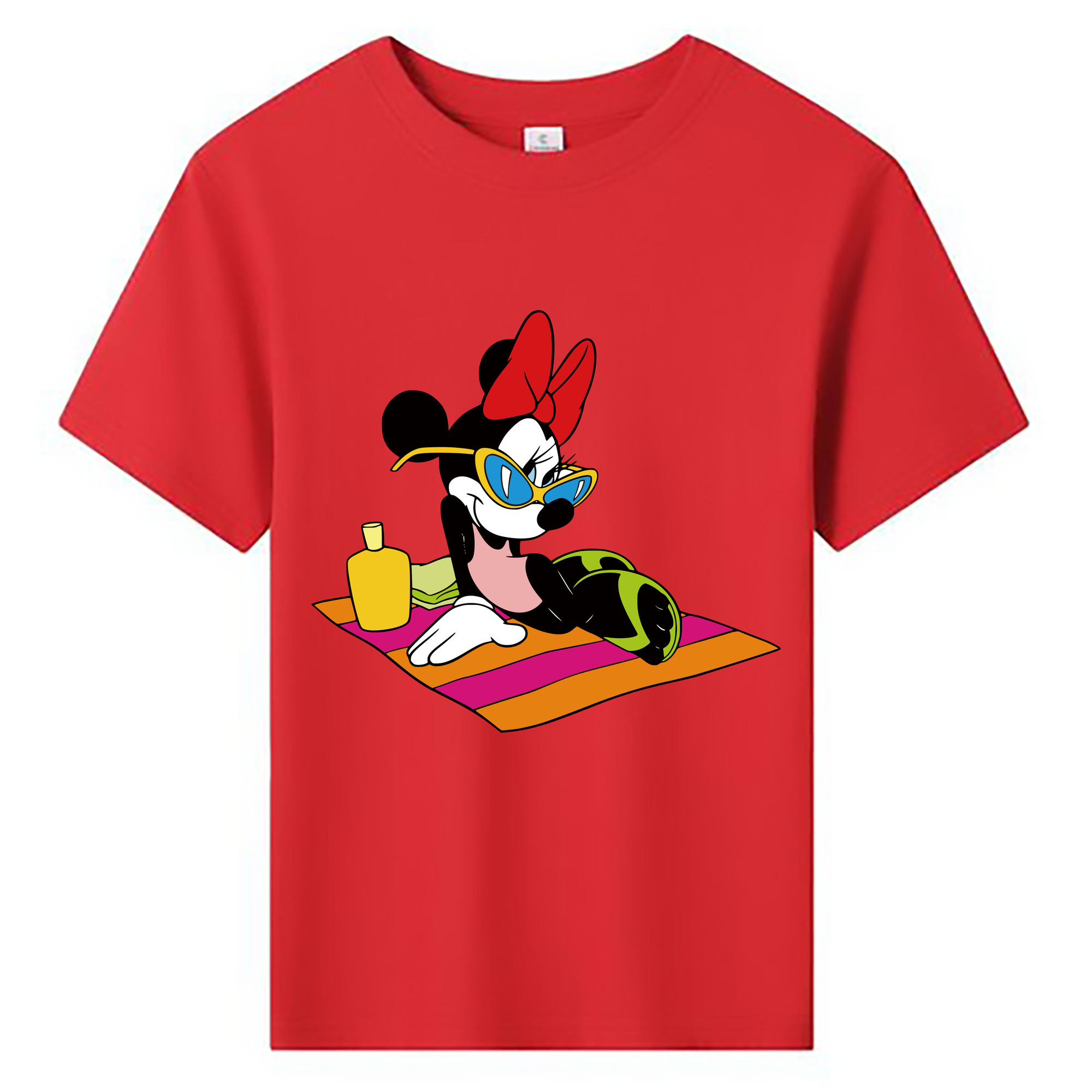 ミッキーマウス Mickey Mouse 綿100％キッズTシャツ（フロントプリント）