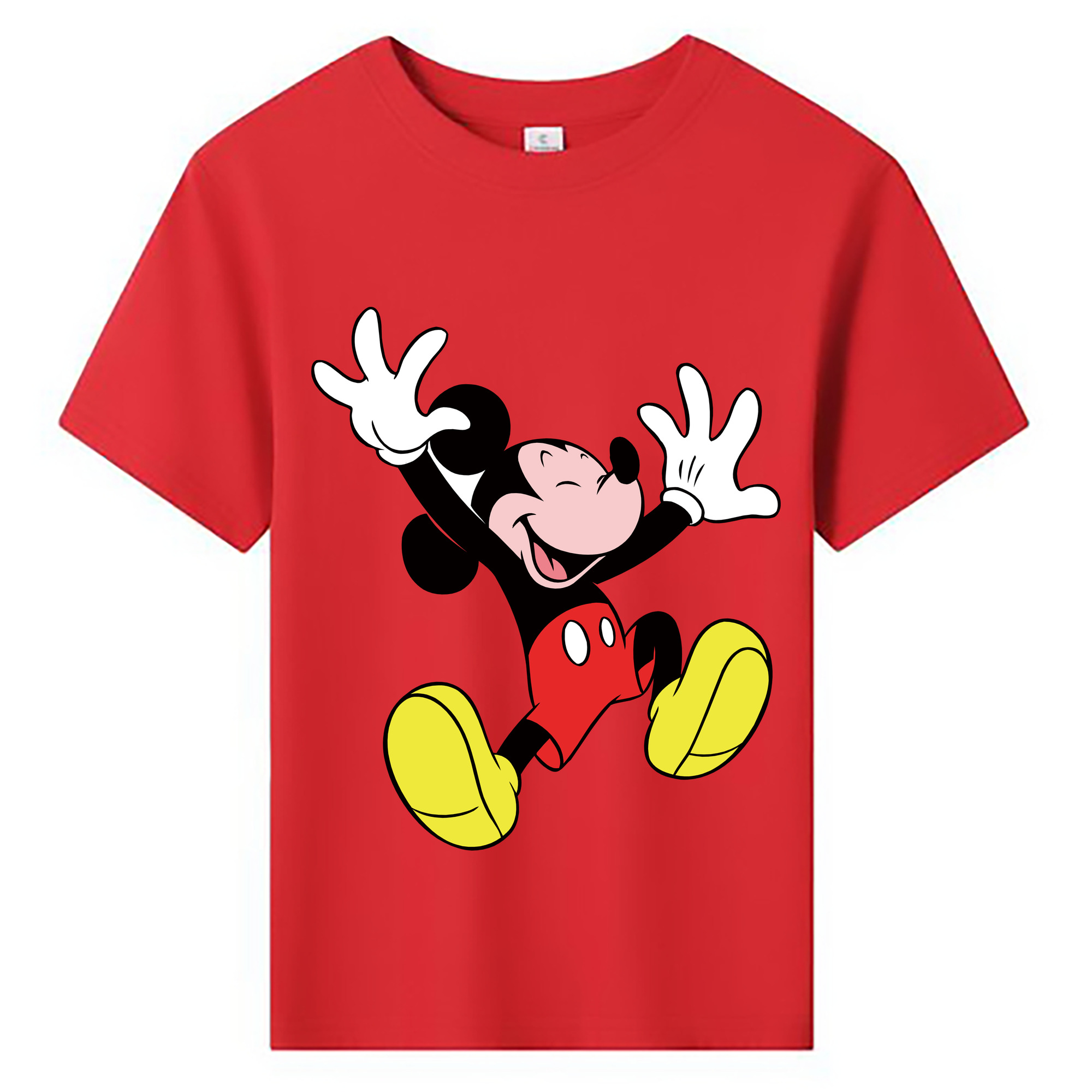 ミッキーマウス Mickey Mouse 綿100％キッズTシャツ（フロントプリント）