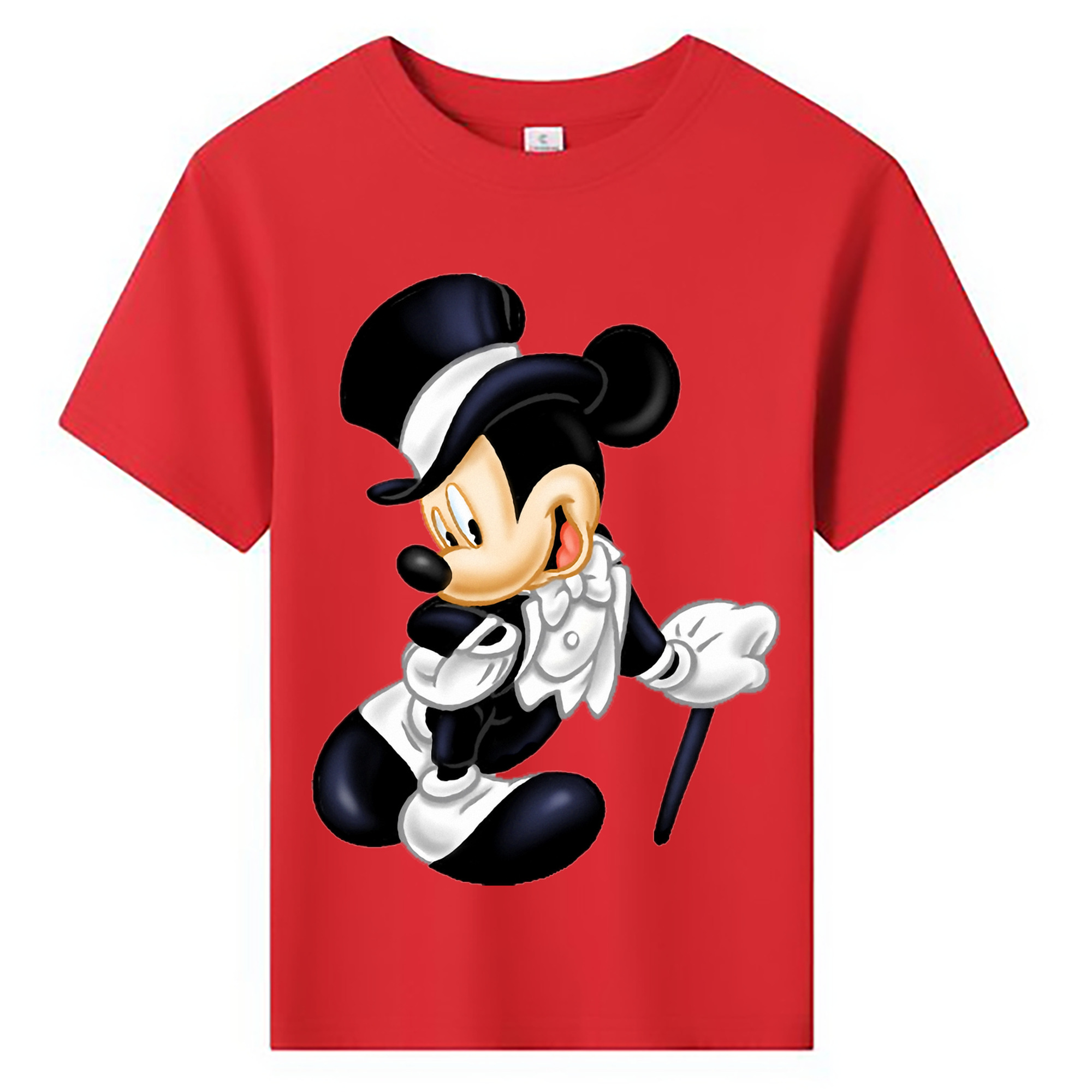 ミッキーマウス Mickey Mouse 綿100％キッズTシャツ（フロントプリント）
