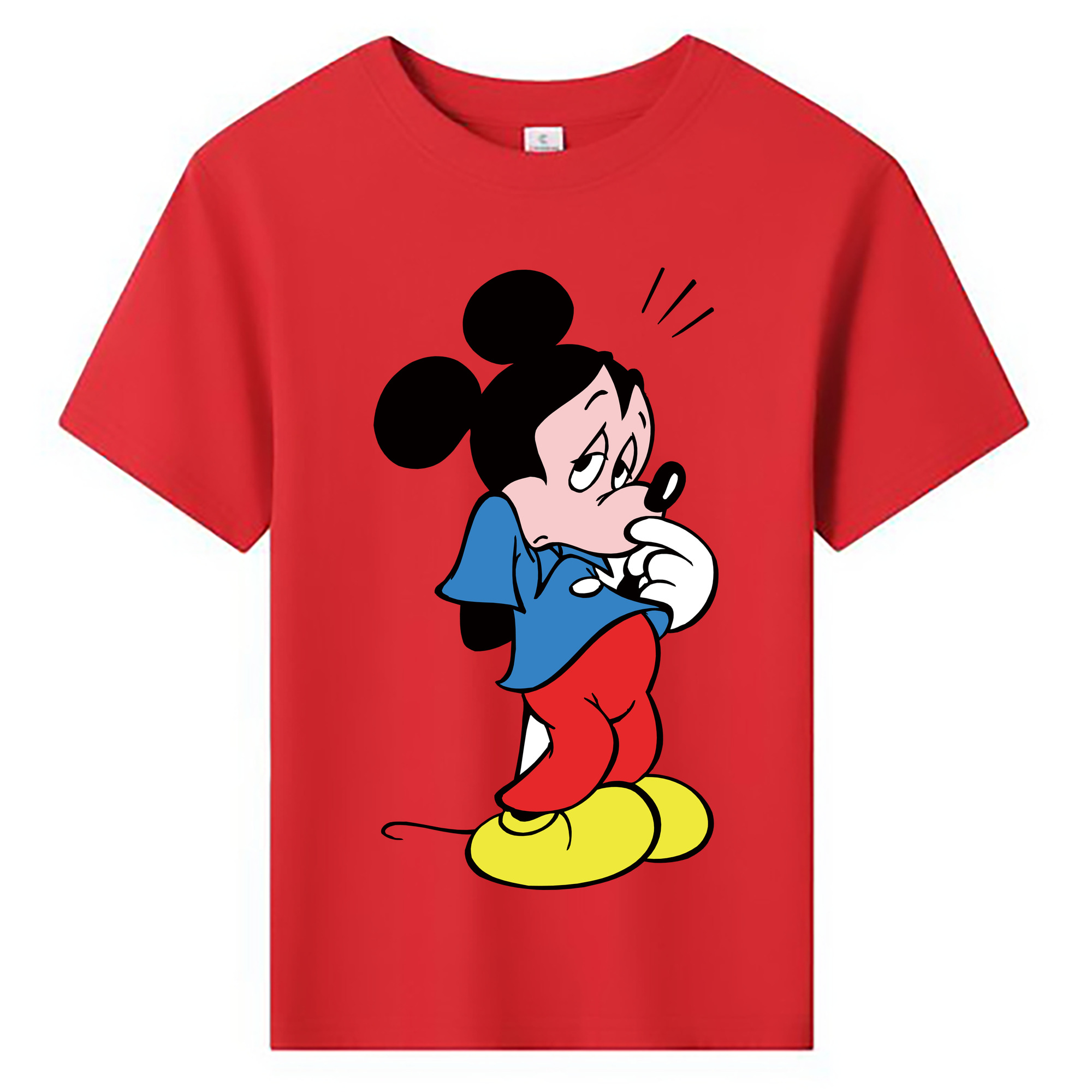 ミッキーマウス Mickey Mouse 綿100％キッズTシャツ（フロントプリント）