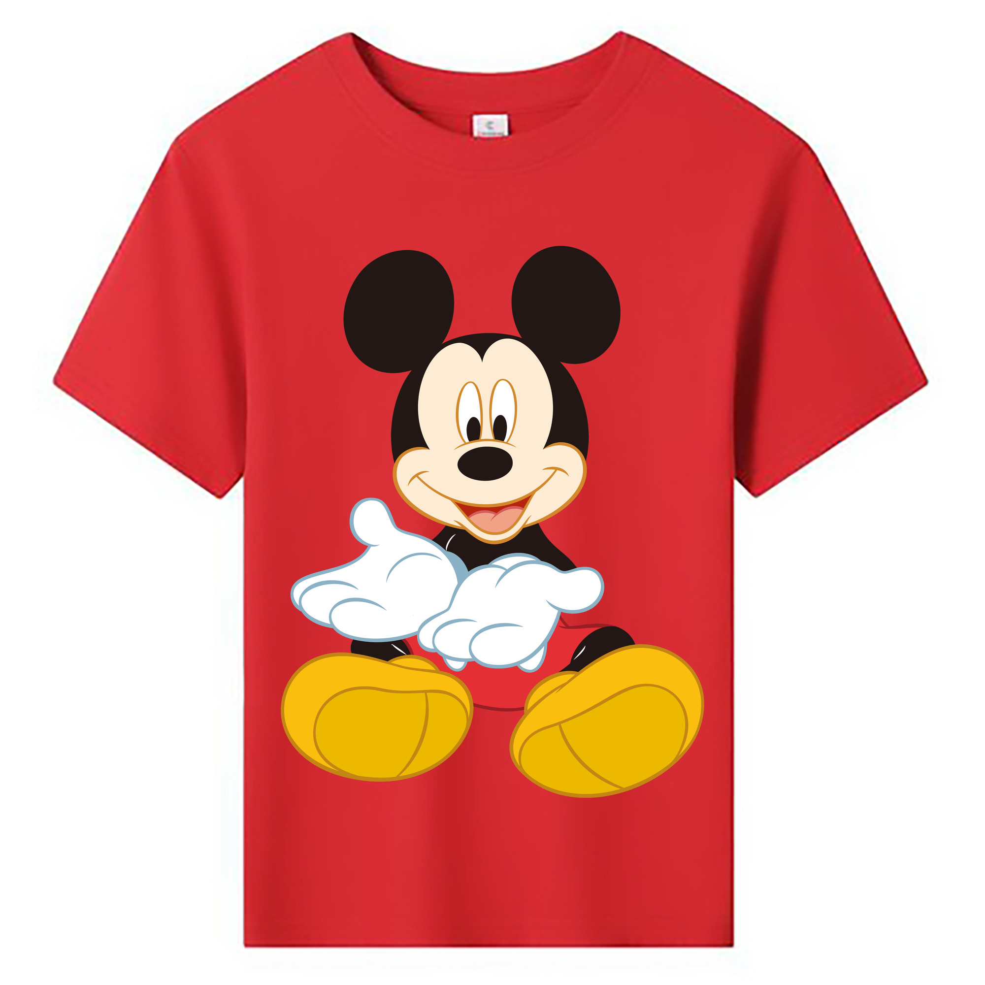 ミッキーマウス Mickey Mouse 綿100％キッズTシャツ（フロントプリント）