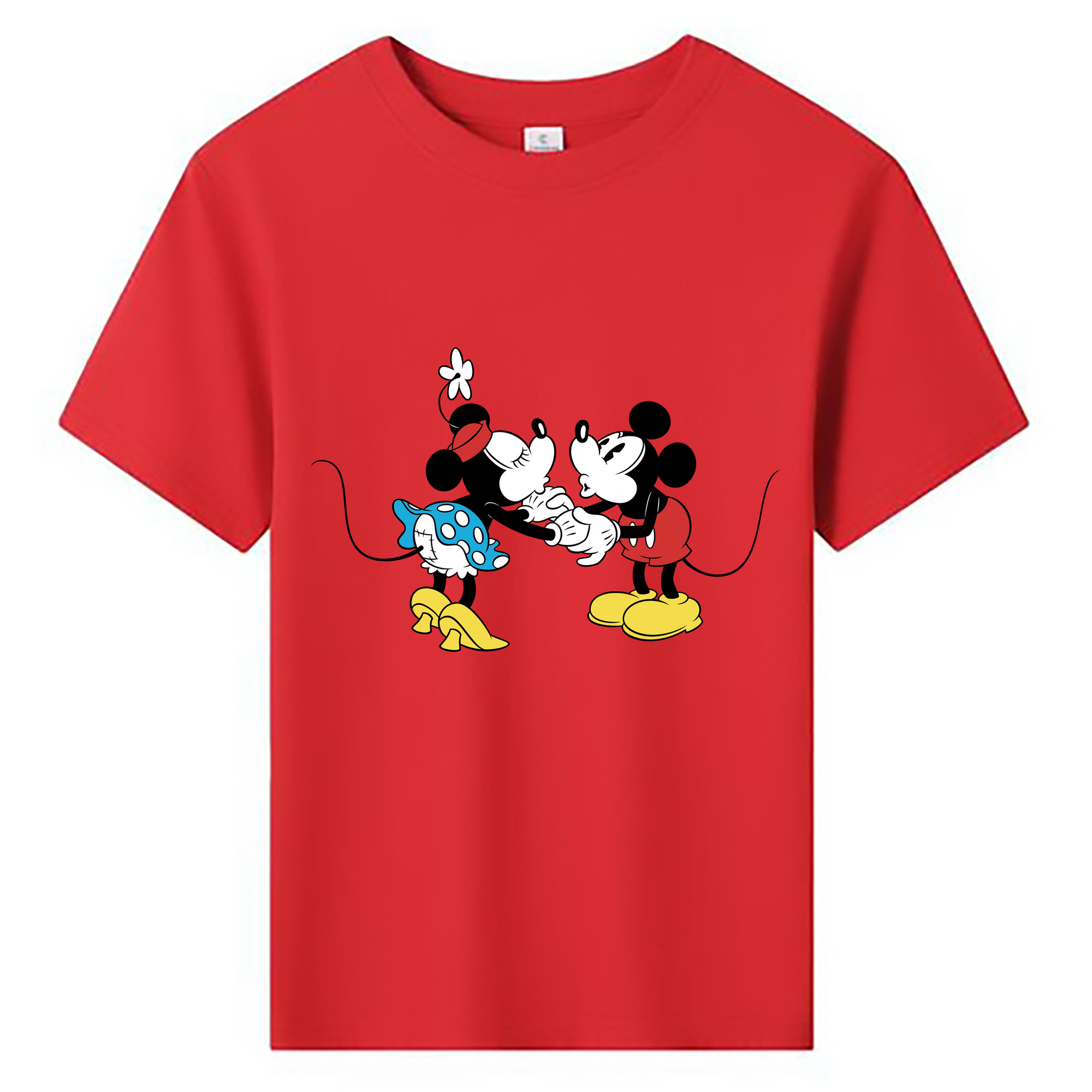 ミッキーマウス Mickey Mouse 綿100％キッズTシャツ（フロントプリント）