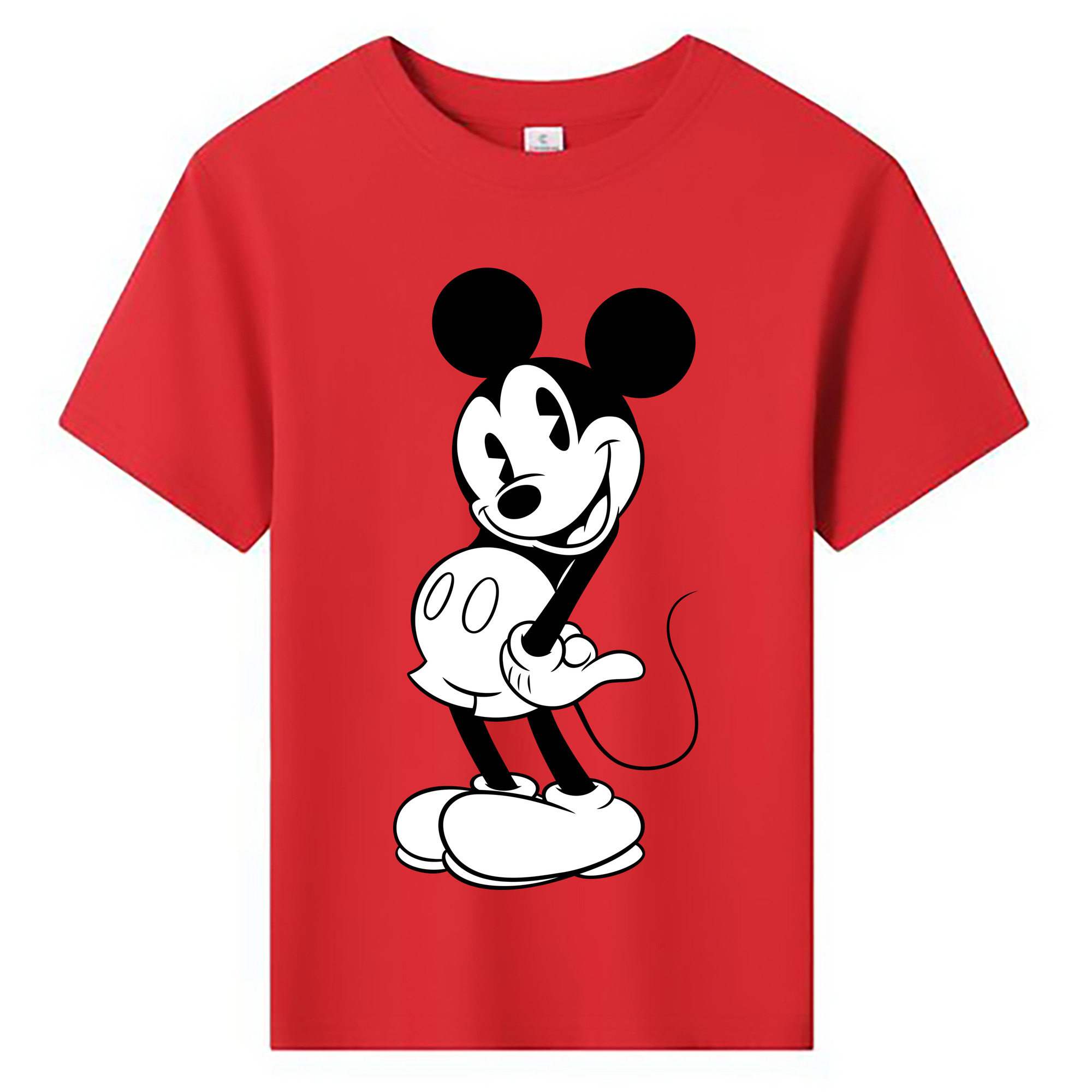 ミッキーマウス Mickey Mouse 綿100％キッズTシャツ（フロントプリント）