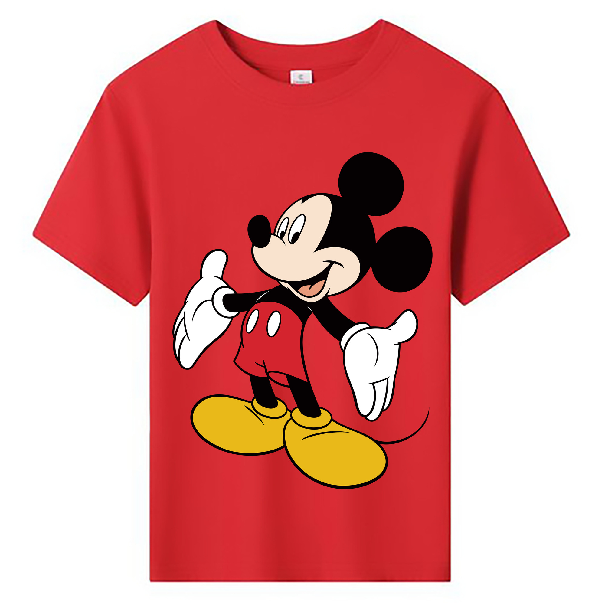 （画像用） ミッキーマウス Mickey Mouse 綿100％キッズTシャツ（フロントプリント）